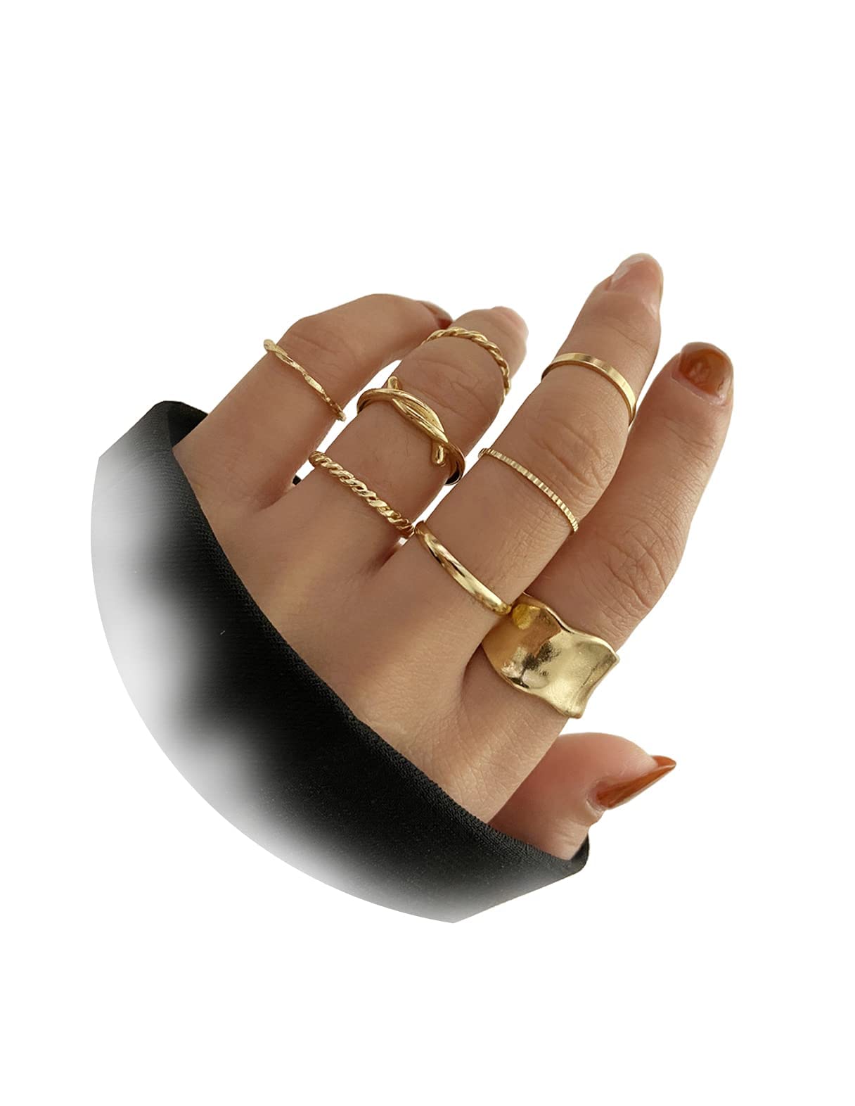 Stackable Moon & Infinity Rings Set for Women & Teen Girls - Boho Knuckle Stacking Rings - Perfect for Layering, Gifts, and Everyday Boho Chic Style