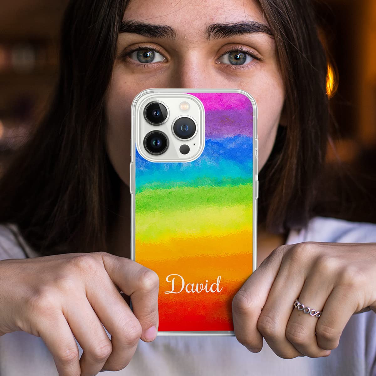 Rainbow Stripes LGBT Pride Phone Case - Personalized iPhone 16/15/14/13/12/11/XR/X/XS/8/7 Plus/Mini/Pro Max Cover - Gay Pride Month Accessories for LGBTQ+ Support & Awareness - Perfect for Parades, Events & Daily Use