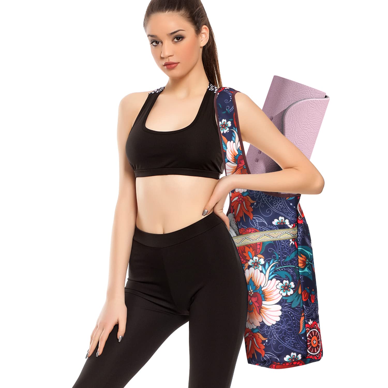 KYKU Yoga Mat Bag for Women - Tote Carrier for Mats & Accessories - Gym & Travel Use