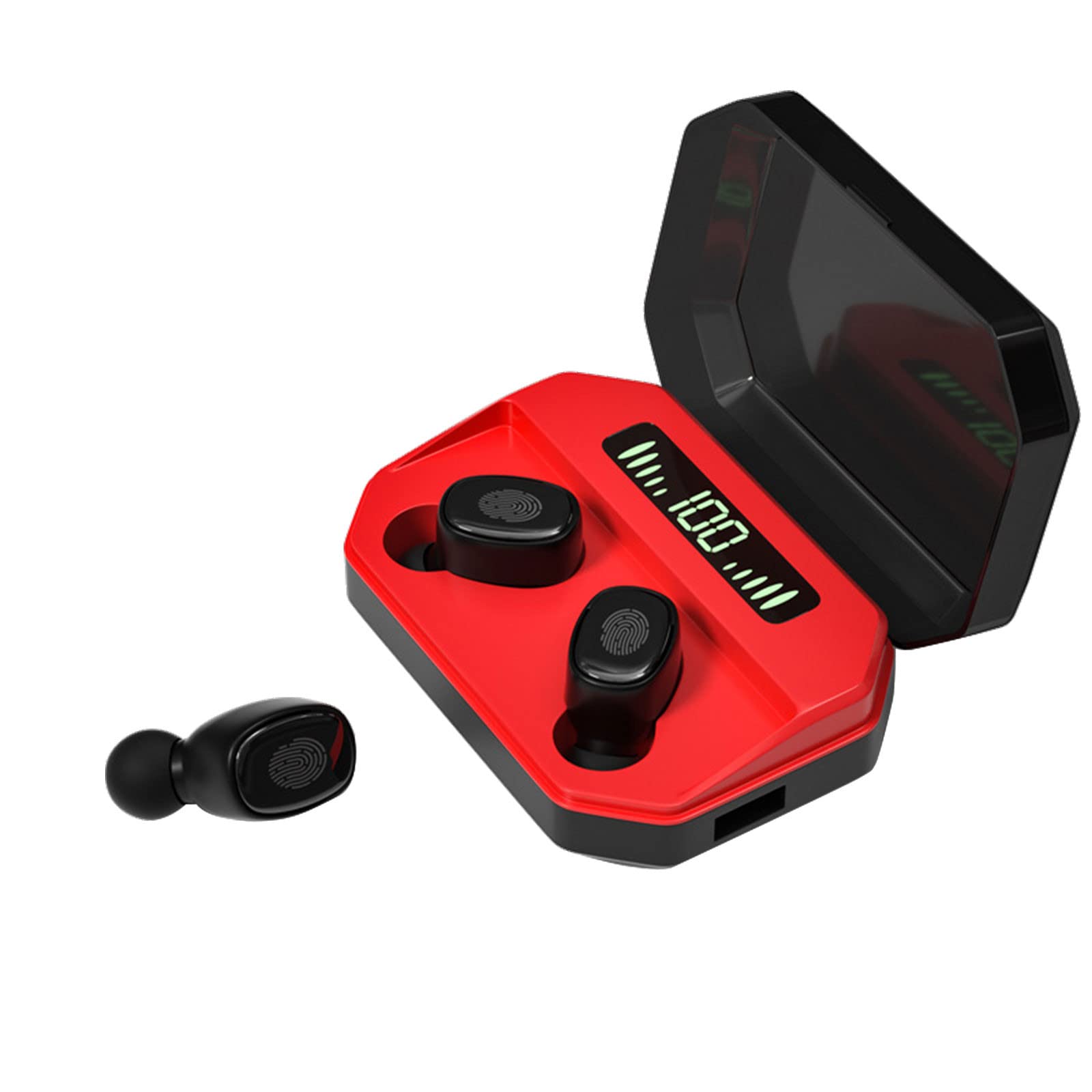 Comigeewa Wireless Bluetooth Earbuds with LED Digital Display & 1500mAh Power Bank - In-Ear Headphones for Running, Gym, Travel, and Work