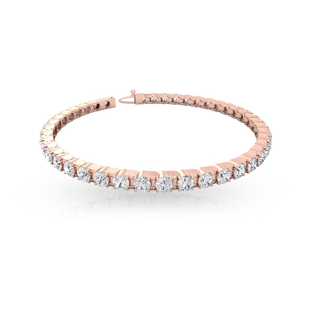 4.75 CT Cubic Zirconia Tennis Bracelet for Women - 10K Solid Gold CZ Tennis Bracelet - Elegant Jewelry Gift for Anniversary, Wedding & Special Occasions
