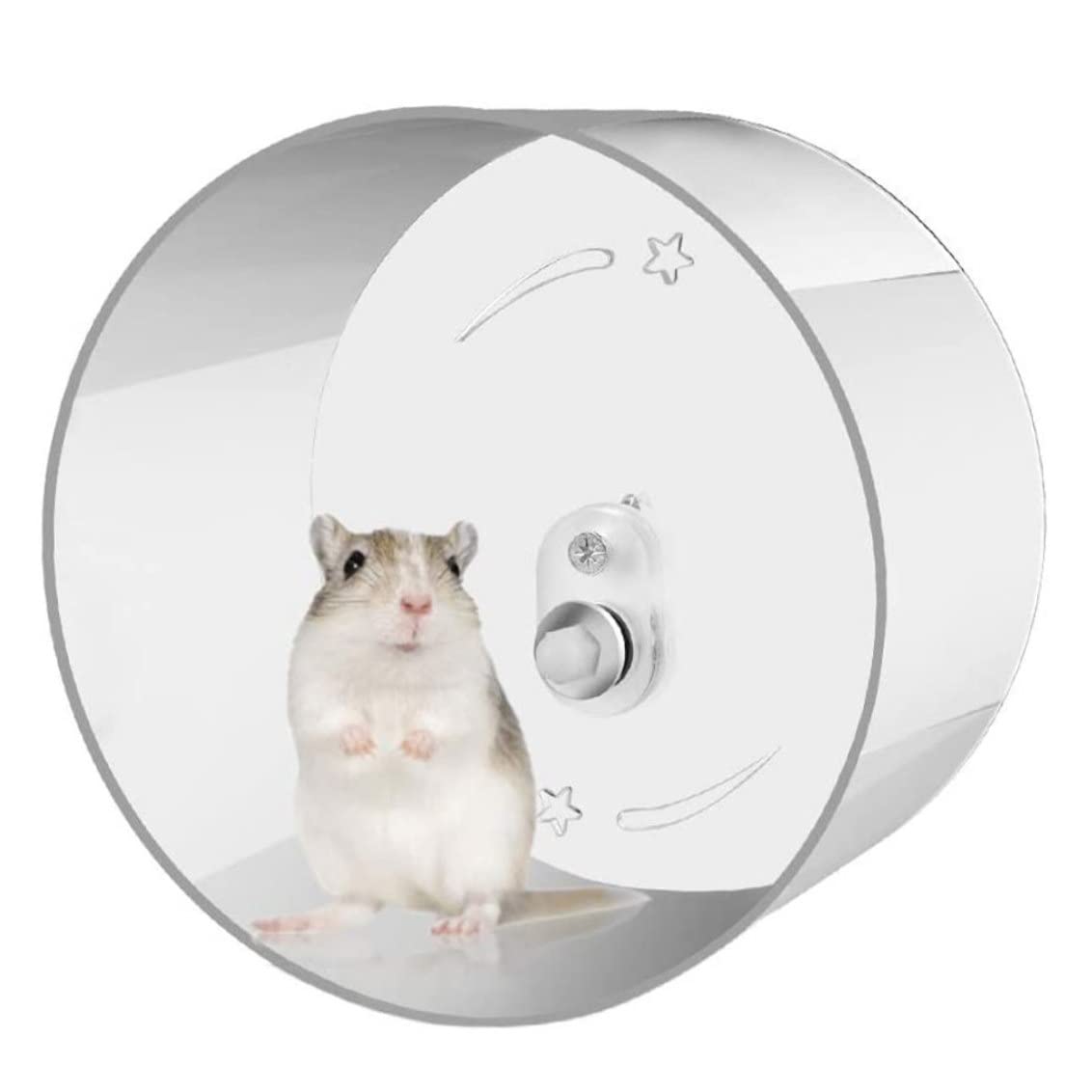 Eaarliyam Silent Hamster Exercise Wheel - Wall-Mounted Small Pet Running Toy for Hamsters, Gerbils & Mice | Cage Accessory for Quiet Nighttime Play & Training