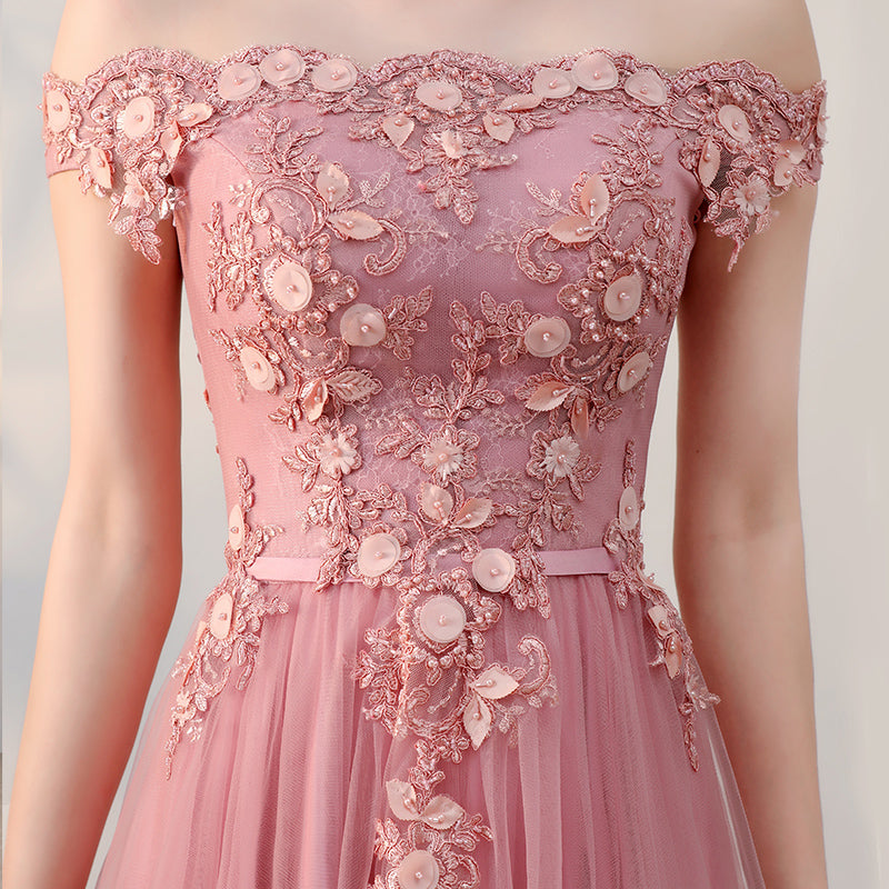 Elegant Pink Lace Tulle Short Prom Dress for Women - Perfect for Evening Parties, Homecoming Dances & Special Occasions