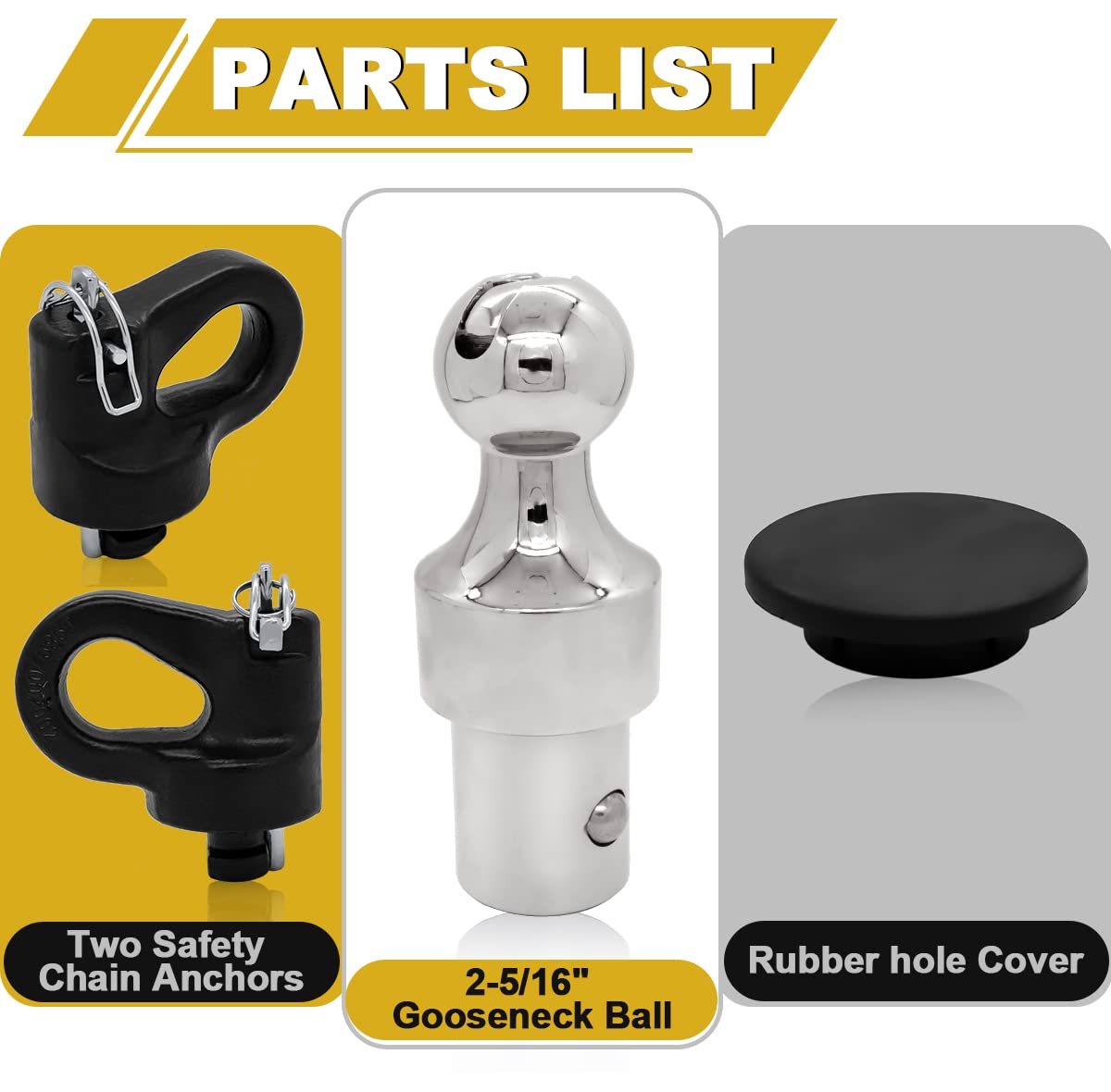 60639 Puck System Gooseneck Hitch Ball Kit - Compatible with 2013-2025 Ford F250/F350/F450, 2016-2025 Chevy Silverado, GMC Sierra & Nissan Titan XD - 38,000 lbs GTW/9,500 lbs VTW - 2-5/16