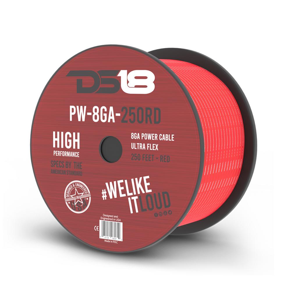8 Gauge CCA Grounding Power Cable - 250 Feet Copper Clad Aluminum Wire for Automotive, Solar Panels, and Electrical Wiring Projects