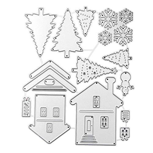 MTTN House Tree Metal Cutting Dies for Scrapbooking, DIY Album, Card Making, Paper Crafts - Embossing Stencils for Home Decor and Craft Projects - Perfect for Greeting Cards, Invitations, and Memory Books