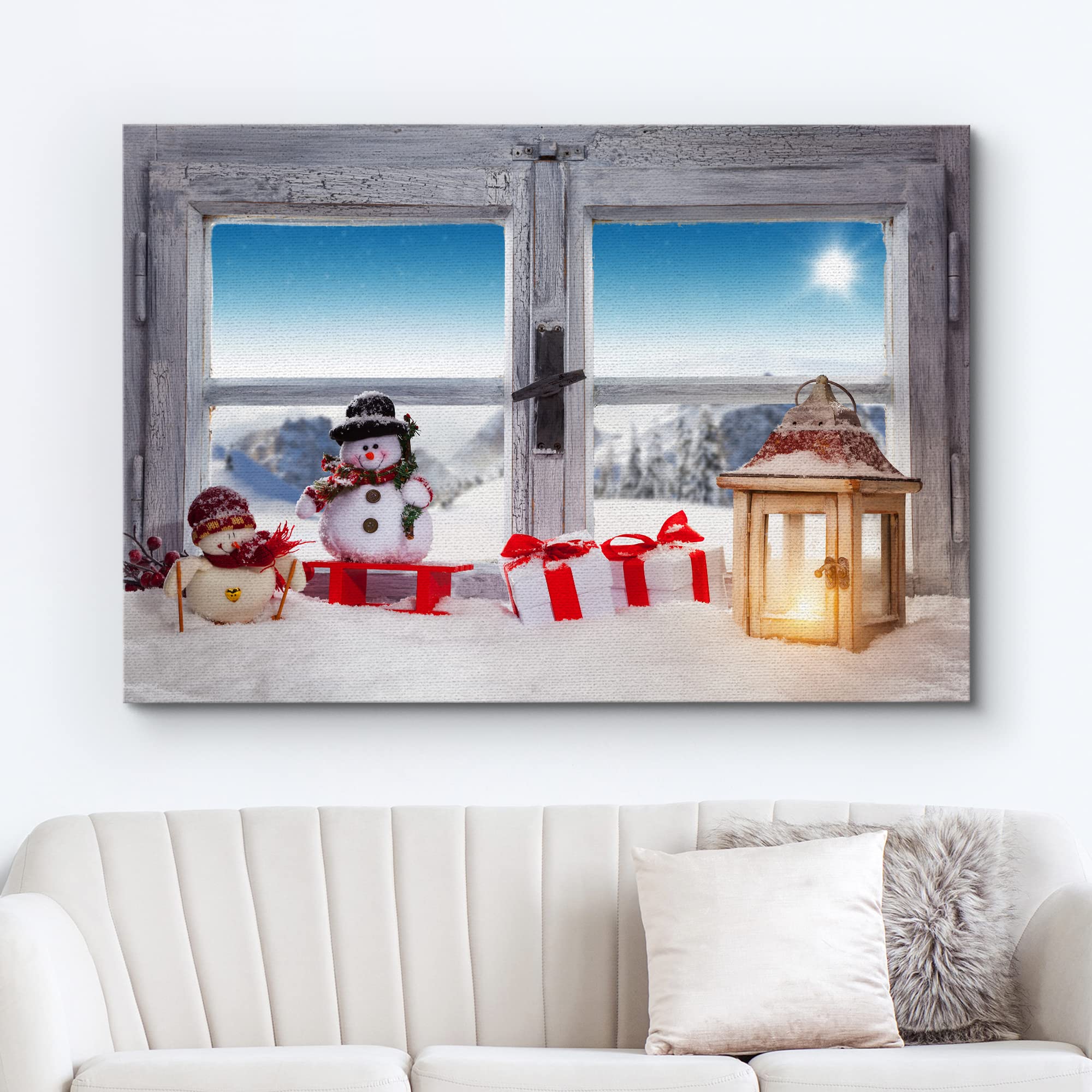 Wall26 Merry Christmas Canvas Wall Art - 32x48 Inch Framed Holiday Paintings for Home Decor, Bedroom & Living Room | Perfect for Seasonal Decorations, Gifts & Festive Atmosphere