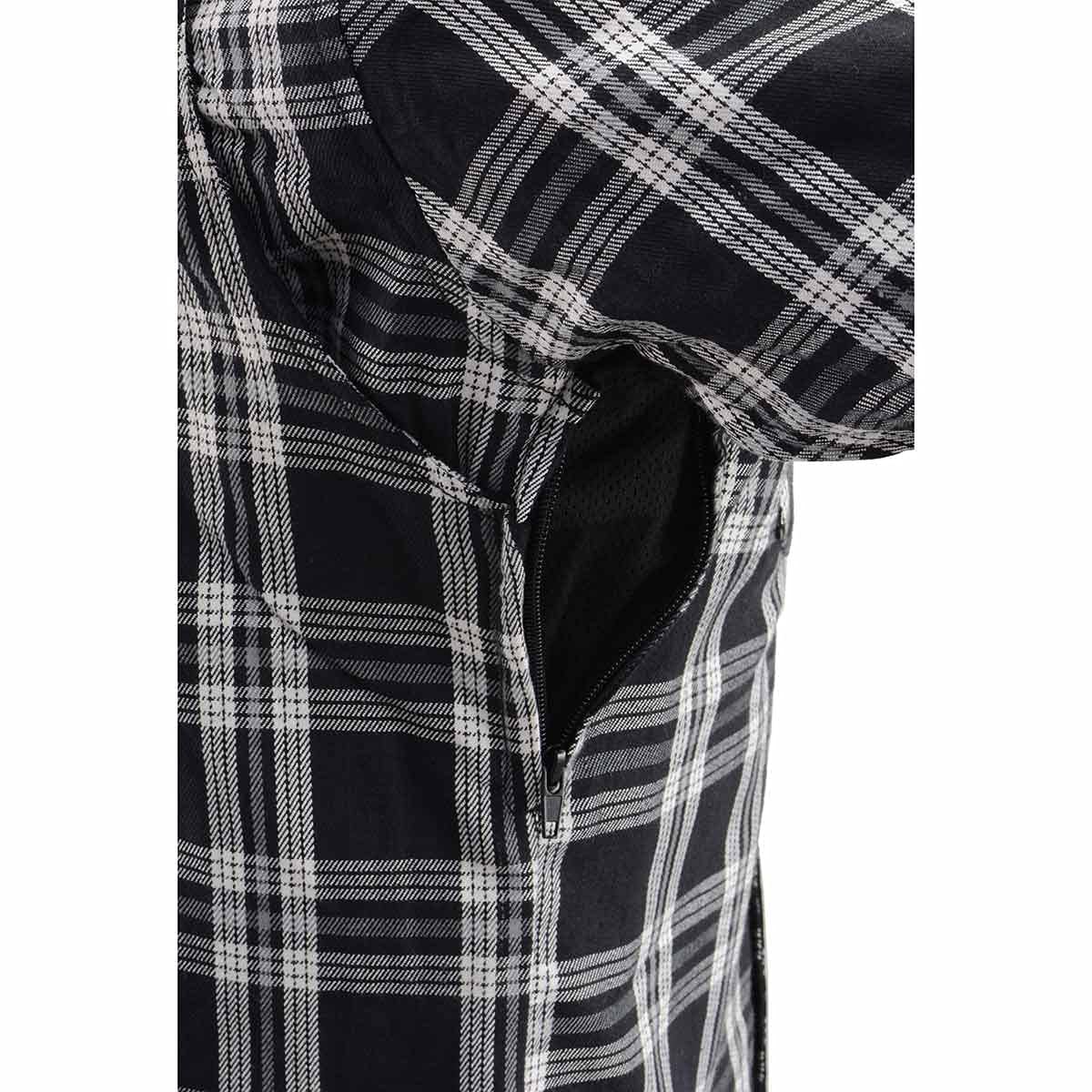 Milwaukee Leather MPM1643 Men's Plaid Flannel Motorcycle Shirt with CE Armor - Aramid Fiber Reinforced for Safety | Perfect for Biking, Riding & Outdoor Adventures