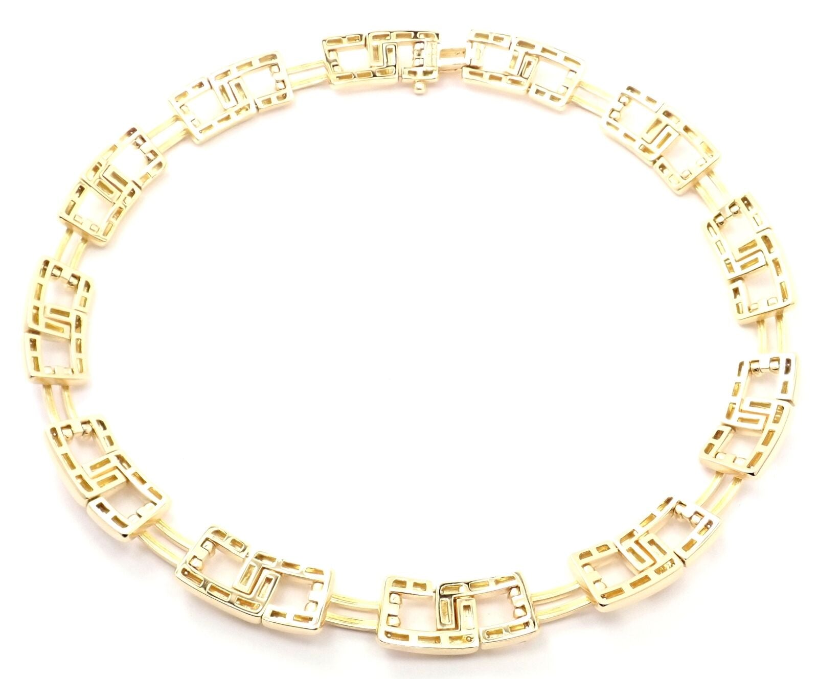Authentic Tiffany & Co 18k Yellow Gold Wide Link Necklace - Vintage 2001 Collection | Luxury Jewelry Gift for Women, Anniversary & Special Occasions