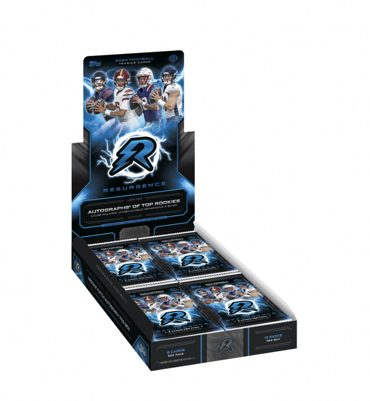 2024 Topps Resurgence Football Hobby Box - Premium NFL Trading Cards Collection for Collectors & Fans - Perfect for Sports Memorabilia Displays & Fantasy Football Drafts