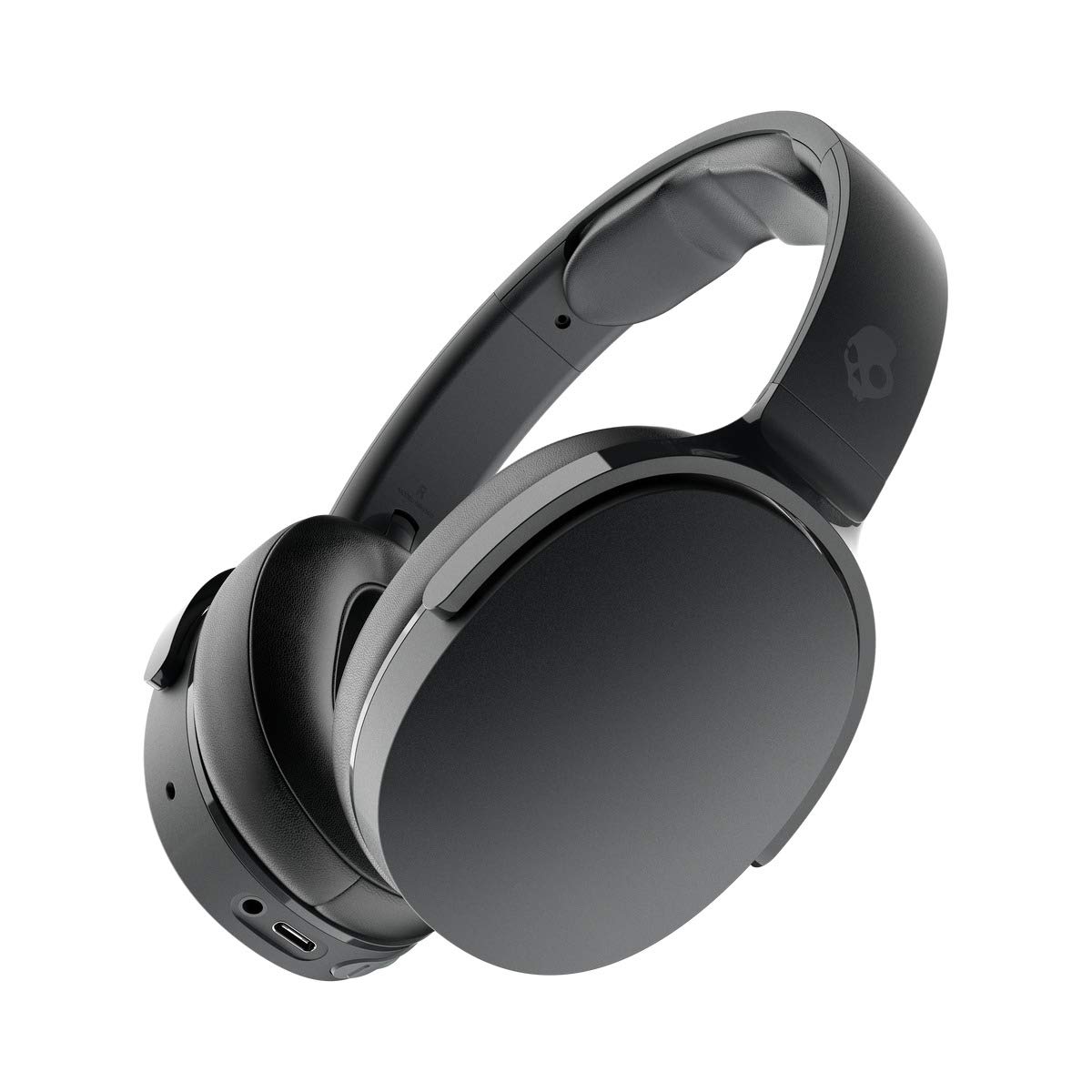 Skullcandy Hesh Evo Wireless Over-Ear Headphones with 36-Hour Battery, Built-in Mic - Compatible with iPhone, Android & Bluetooth Devices (True Black) | Perfect for Travel, Workouts & Gaming