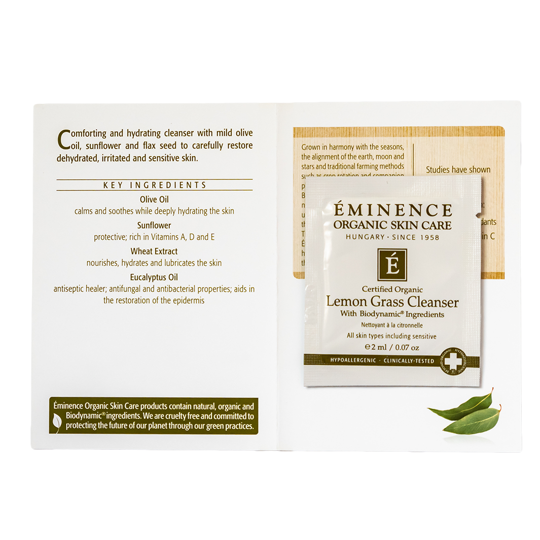 Eminence Organics Lemongrass Cleanser - Gentle Face Wash for Acne & Oily Skin - Natural Skincare for Daily Use & Spa Treatments