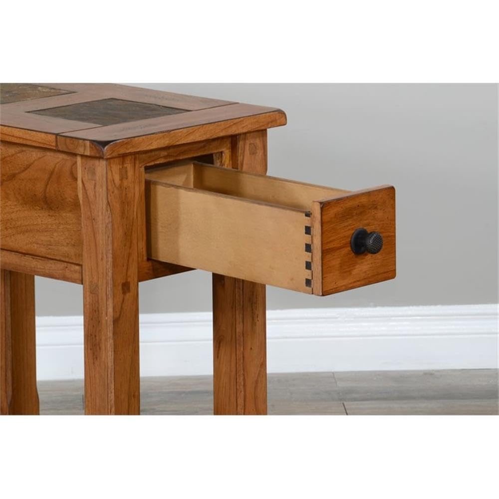 Sunny Designs Santa Fe Right Entertainment Wall Pier - Stylish TV Stand for Living Room, Bedroom & Home Theater Setup | Modern Wooden Media Console with Storage Shelves