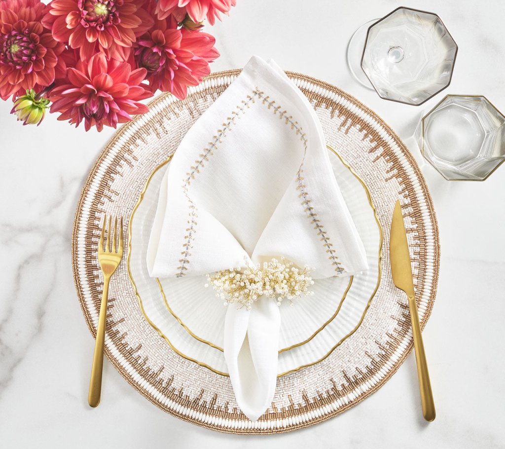 Premium Enamel Placemats Set of 4 - Elegant & Durable Table Mats for Dining, Kitchen, Parties & Home Decor - Waterproof & Heat Resistant