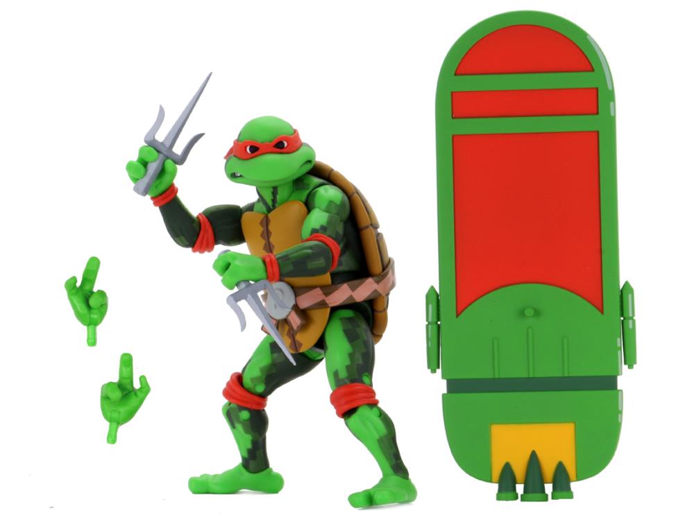 Teenage Mutant Ninja Turtles: Turtles in Time Action Figure - Raphael Collectible Toy for TMNT Fans | Perfect for Display, Play & Nostalgic Gift Giving