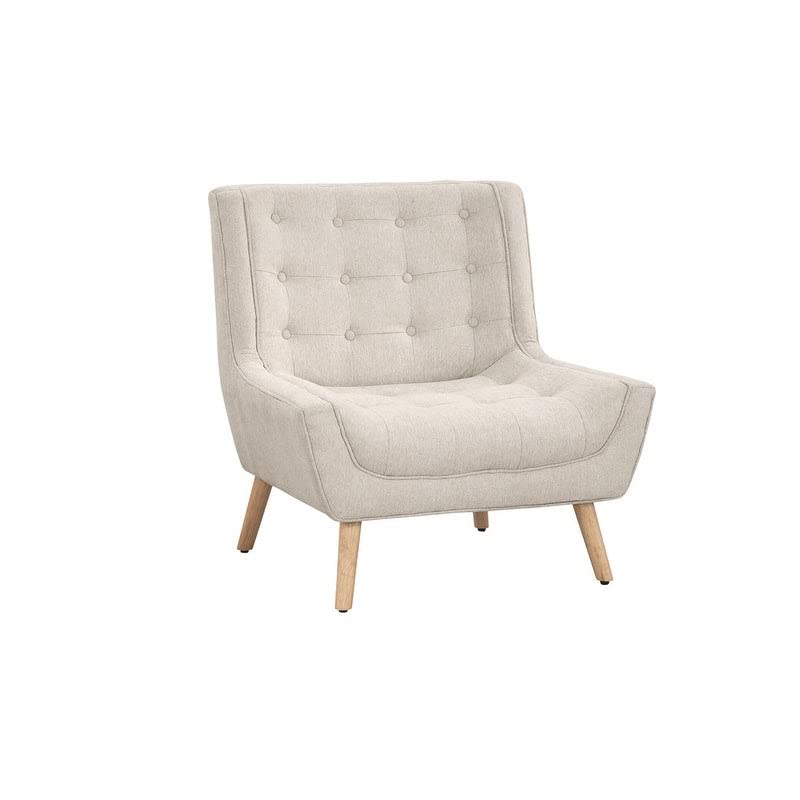 Grafton Sheridan Accent Chair - Modern Upholstered Armchair in Halo Off-White | Perfect for Living Room, Bedroom & Home Office Decor