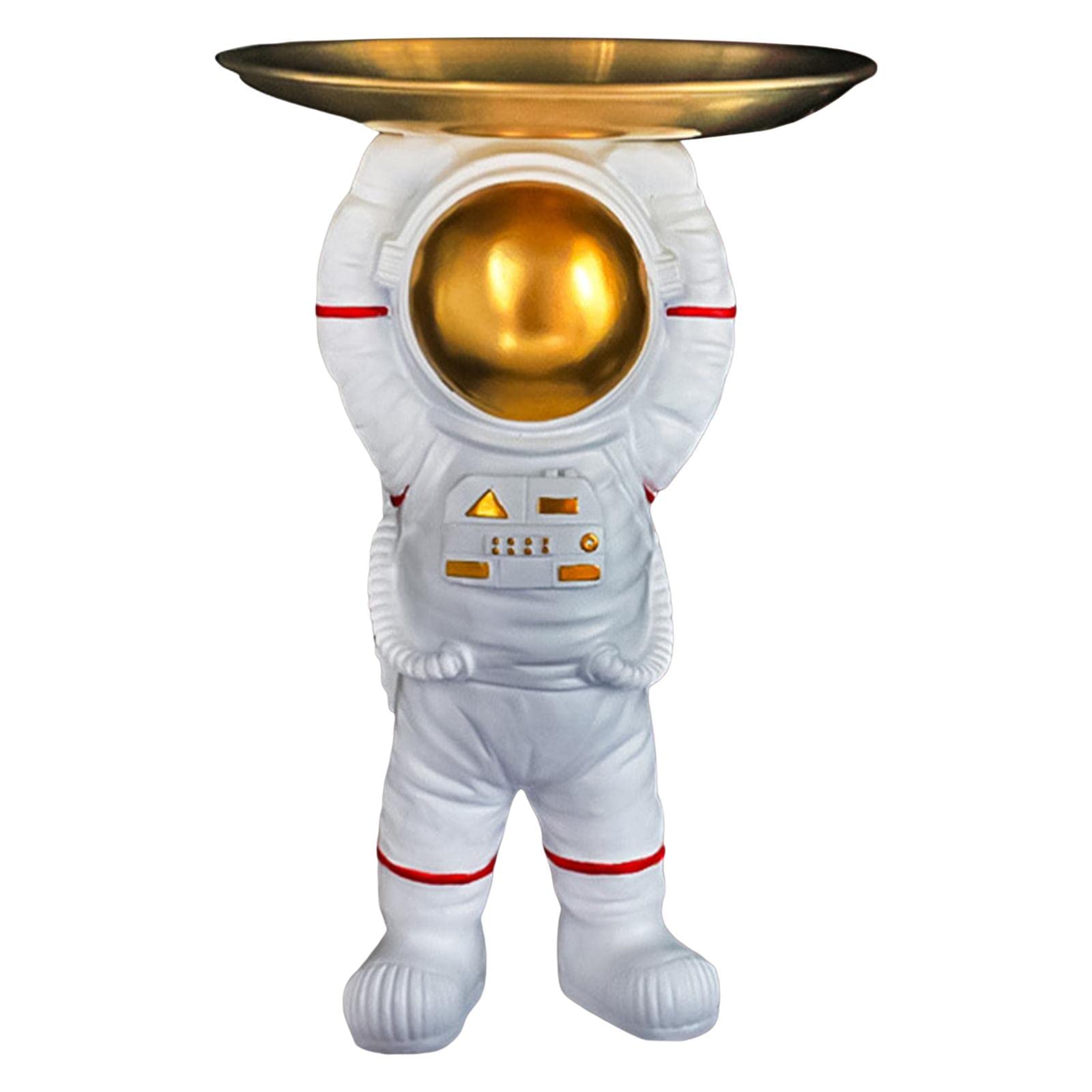 Astronaut Resin Storage Tray - Desktop Organizer for Keys, Coins & Snacks - Golden Home Decor