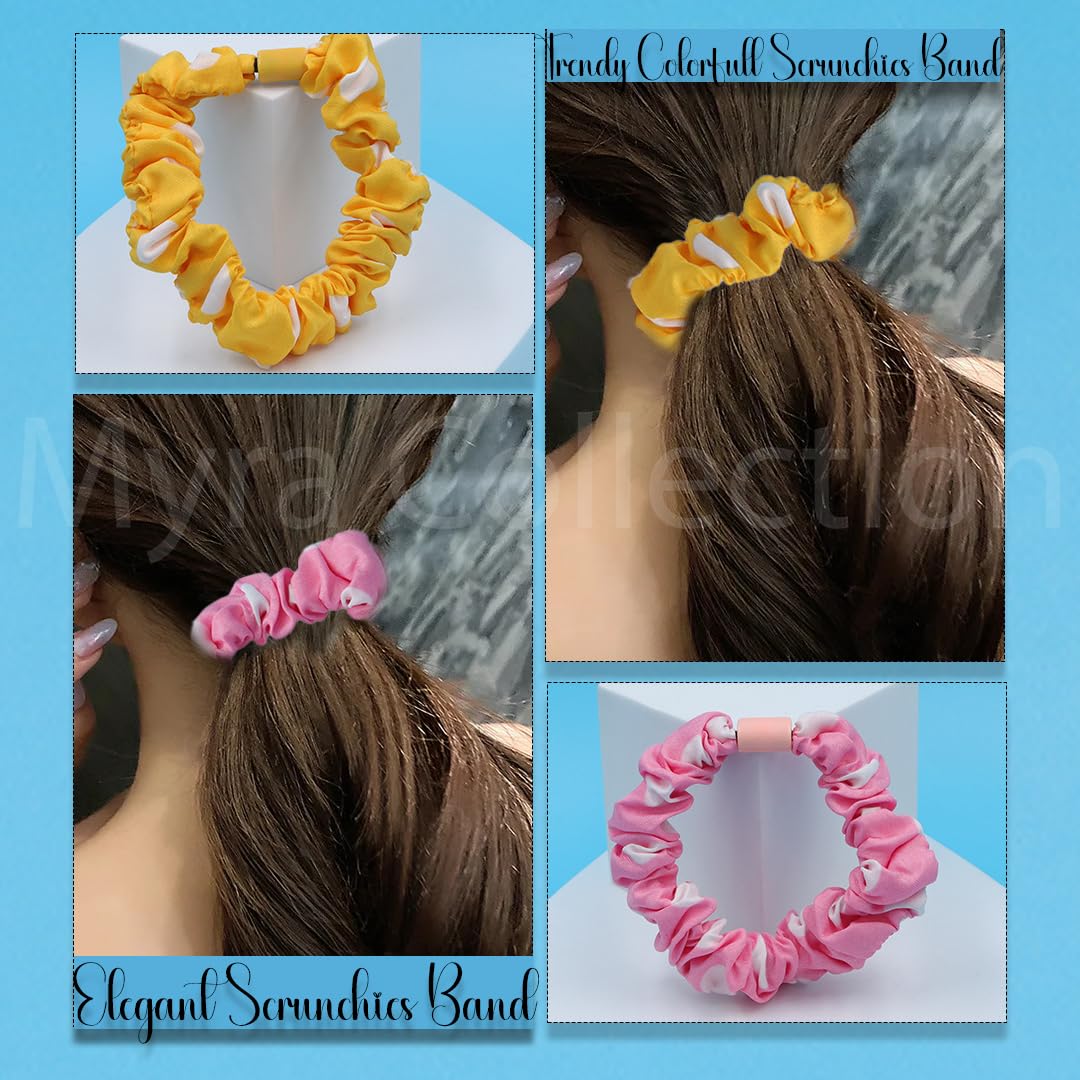Myra Collection 6-Piece Colorful Cute Elegant Printed Hair Bands for Women & Girls - Perfect for School, Work, Parties & Everyday Styling