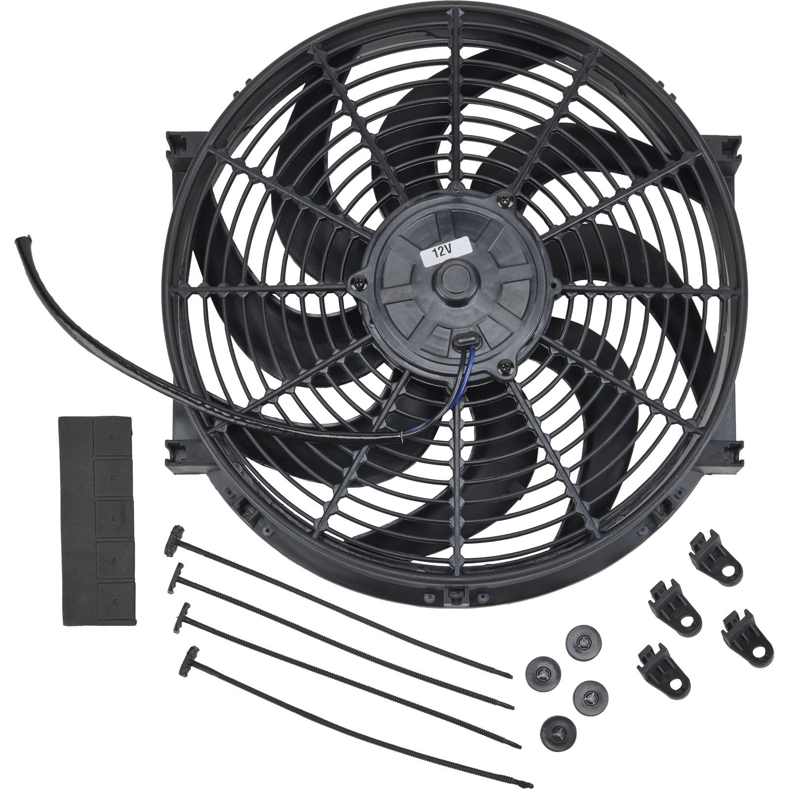 Speedway 12 Inch Universal Electric Radiator Cooling Fan - High Performance Cooling for Cars, Trucks & SUVs - Perfect for Engine Overheating Prevention & Summer Driving