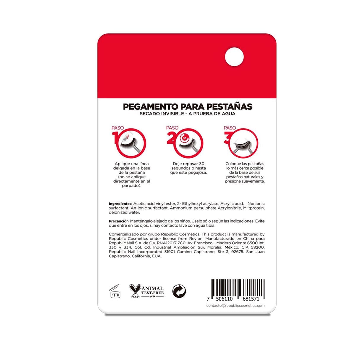 Revlon Eyelash Glue - Black, Waterproof & Long-Lasting False Lash Adhesive for Daily Use & Special Occasions