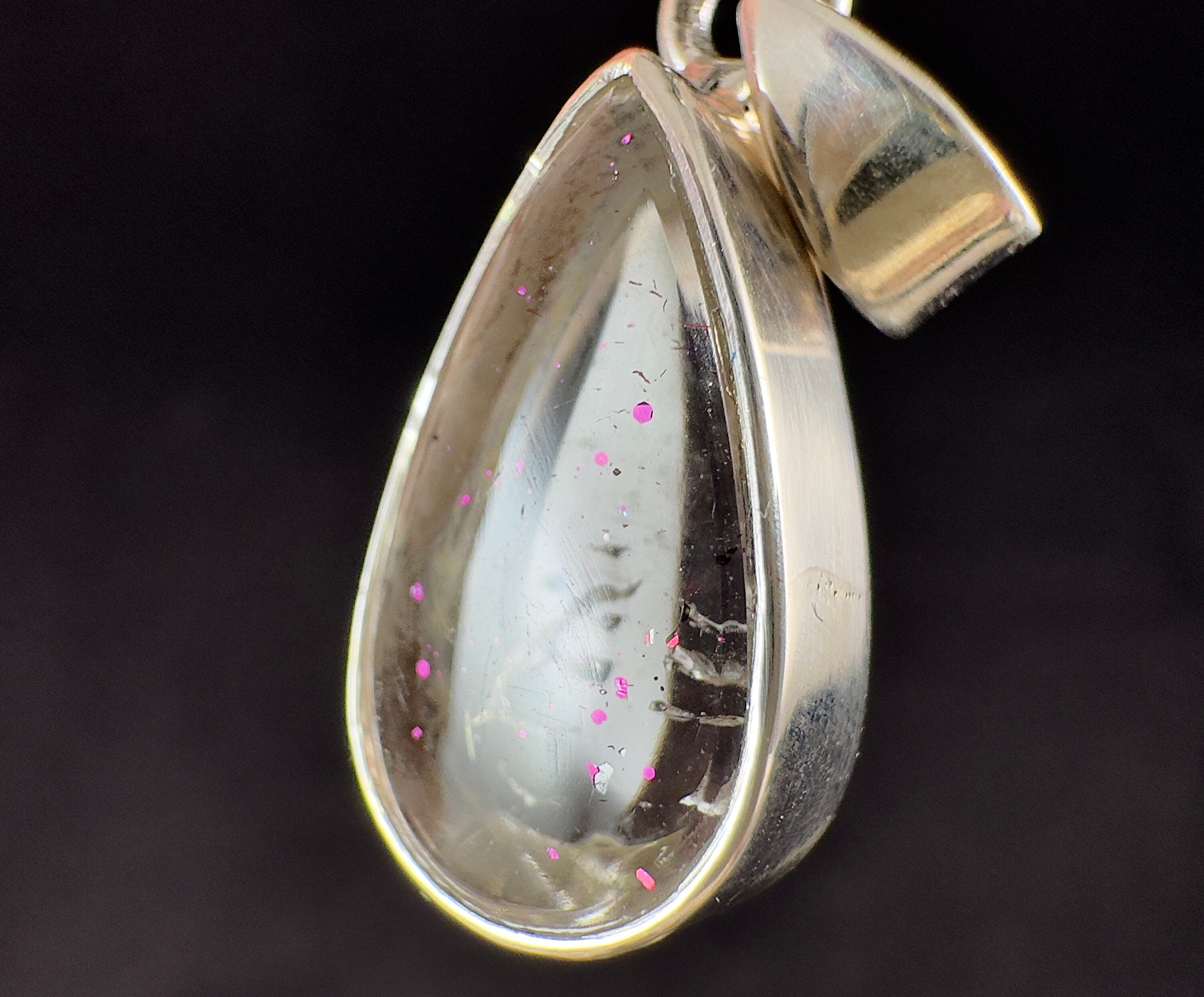 COVELLITE Pink Fire Quartz Crystal Pendant Necklace - Natural Healing Stone Jewelry for Women, Spiritual Energy & Chakra Balancing | Perfect for Meditation, Yoga & Gift Giving