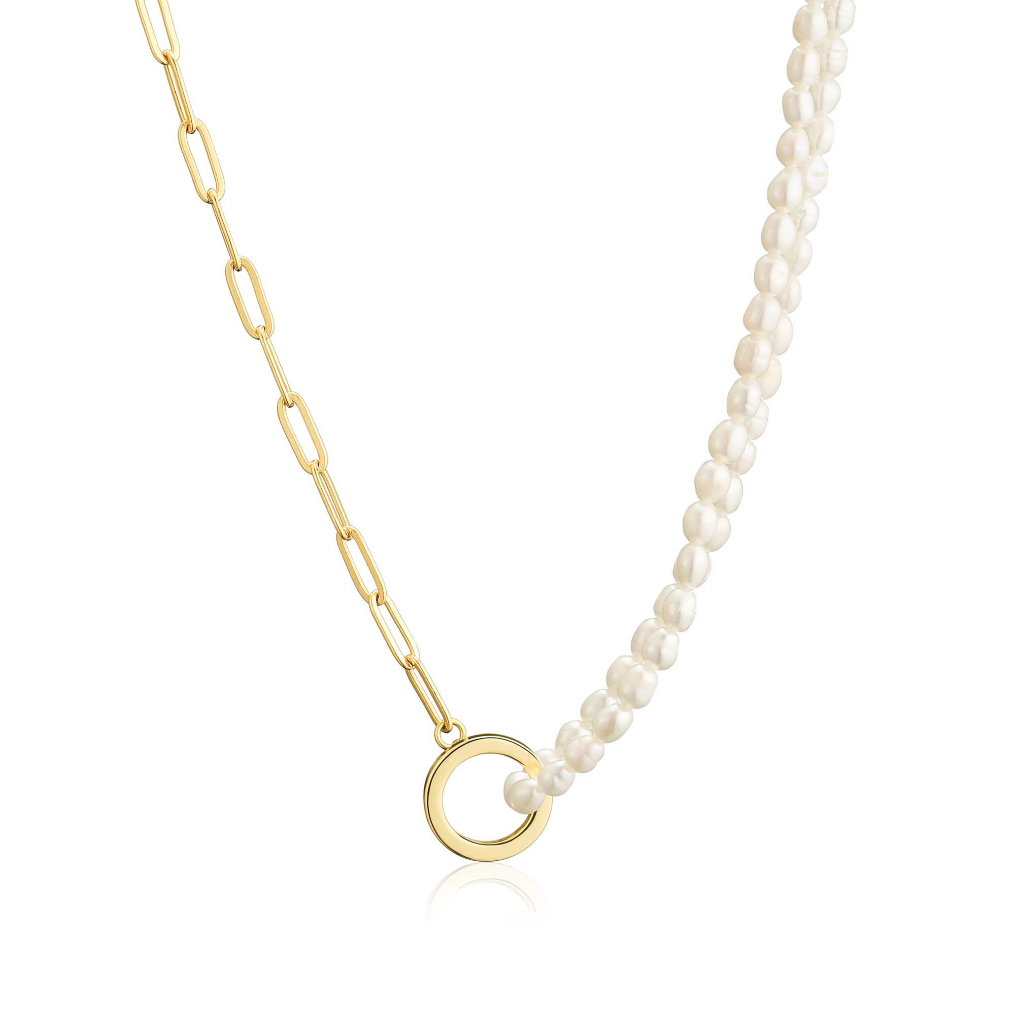 Elegant Adjustable Freshwater Pearl Necklace for Women - Vintage Layered Chain Jewelry Gift for Wife, Her Birthday, Anniversary & Special Occasions | Perfect for Weddings, Parties & Everyday Wear