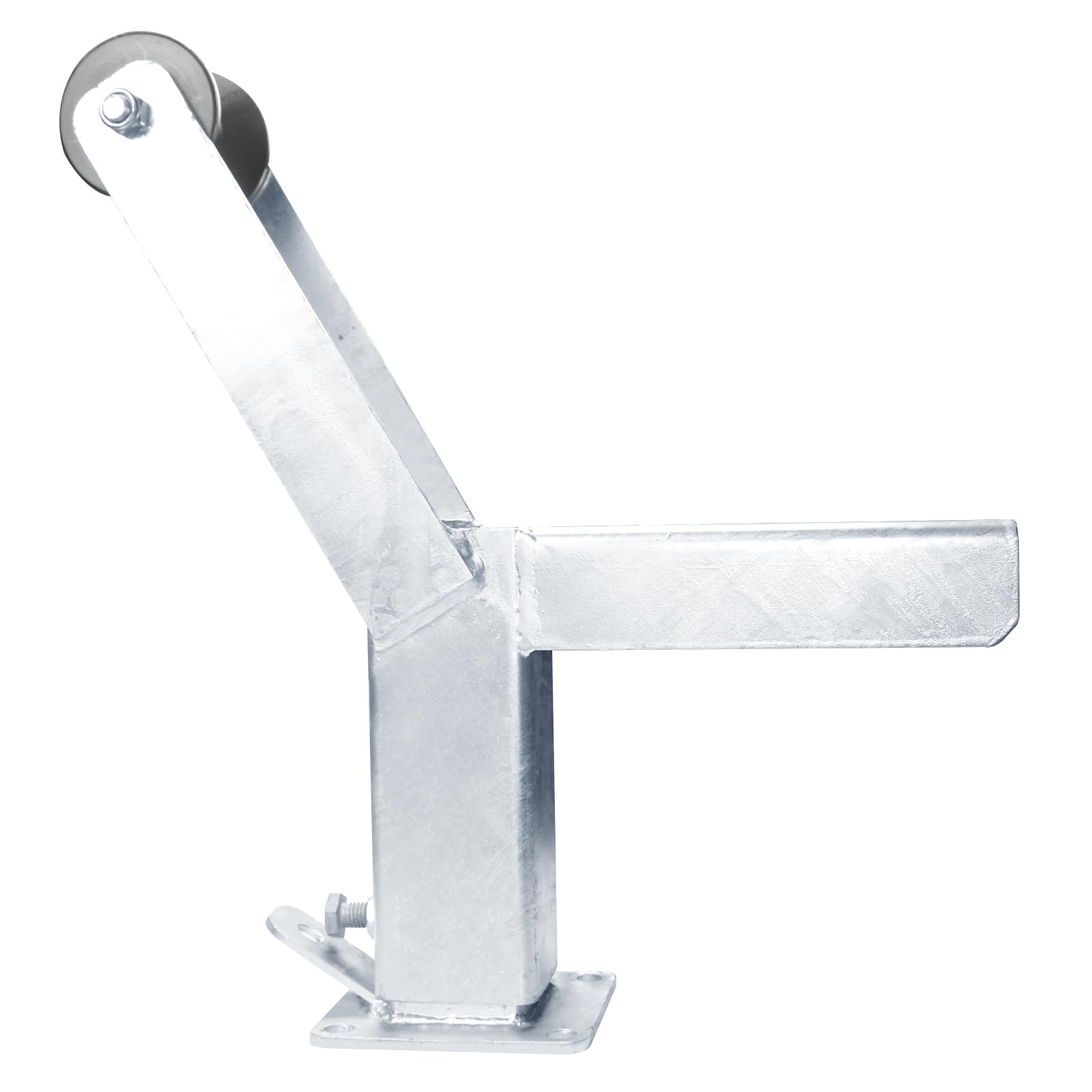 Heavy Duty Adjustable Galvanized Trailer Winch Stand with Roller & U-Bolts - Fits 3