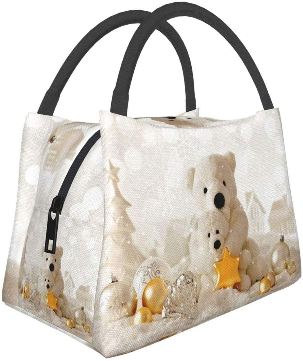 Insulated Lunch Bag for Adults & Kids - Leakproof Portable Cooler Tote for Office, School, Hiking, Beach, Picnic, Fishing - Perfect Christmas Gift & Teddy Bear Design