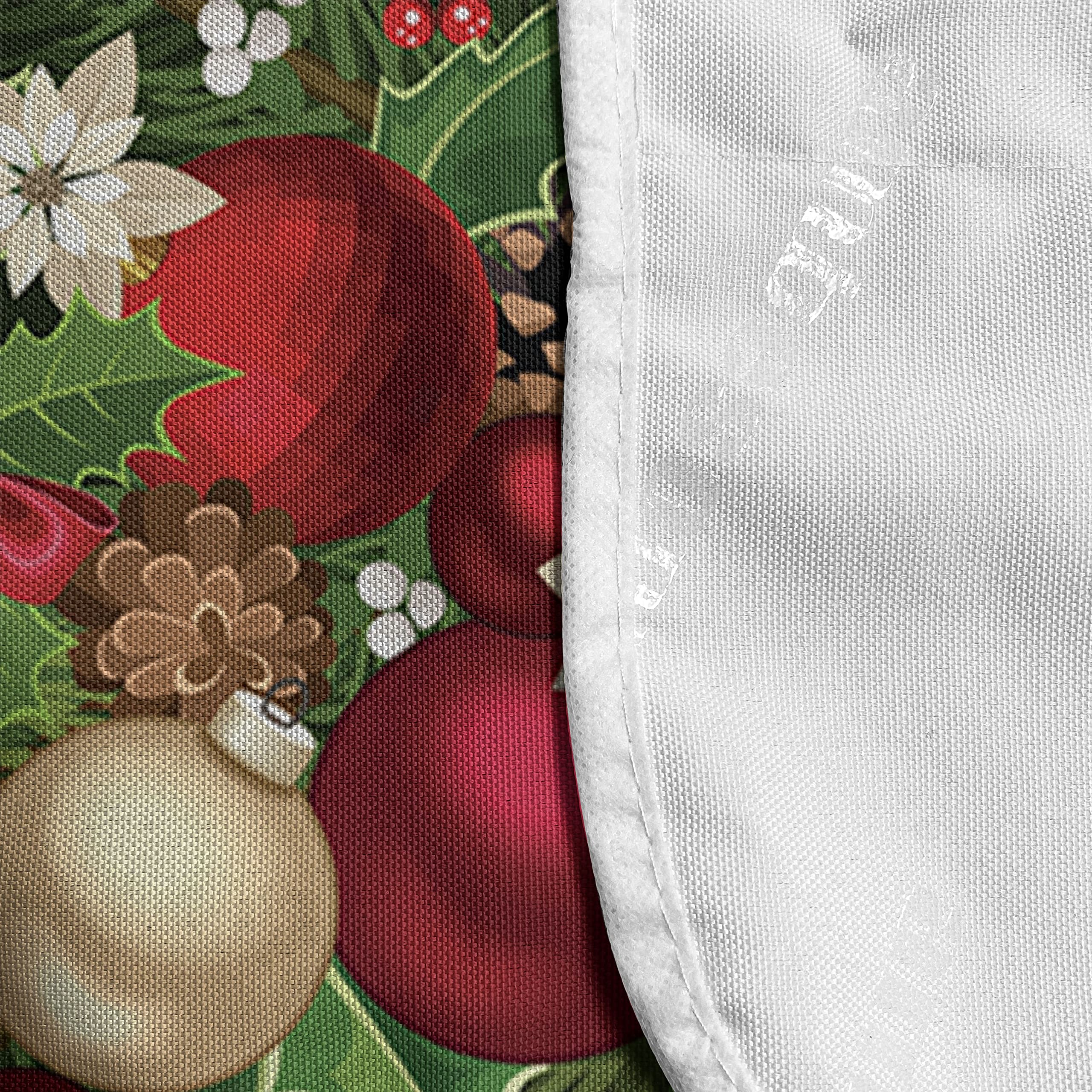Ambesonne Christmas Microwave Cover - Waterproof Holiday Kitchen Organizer with Pockets, 36