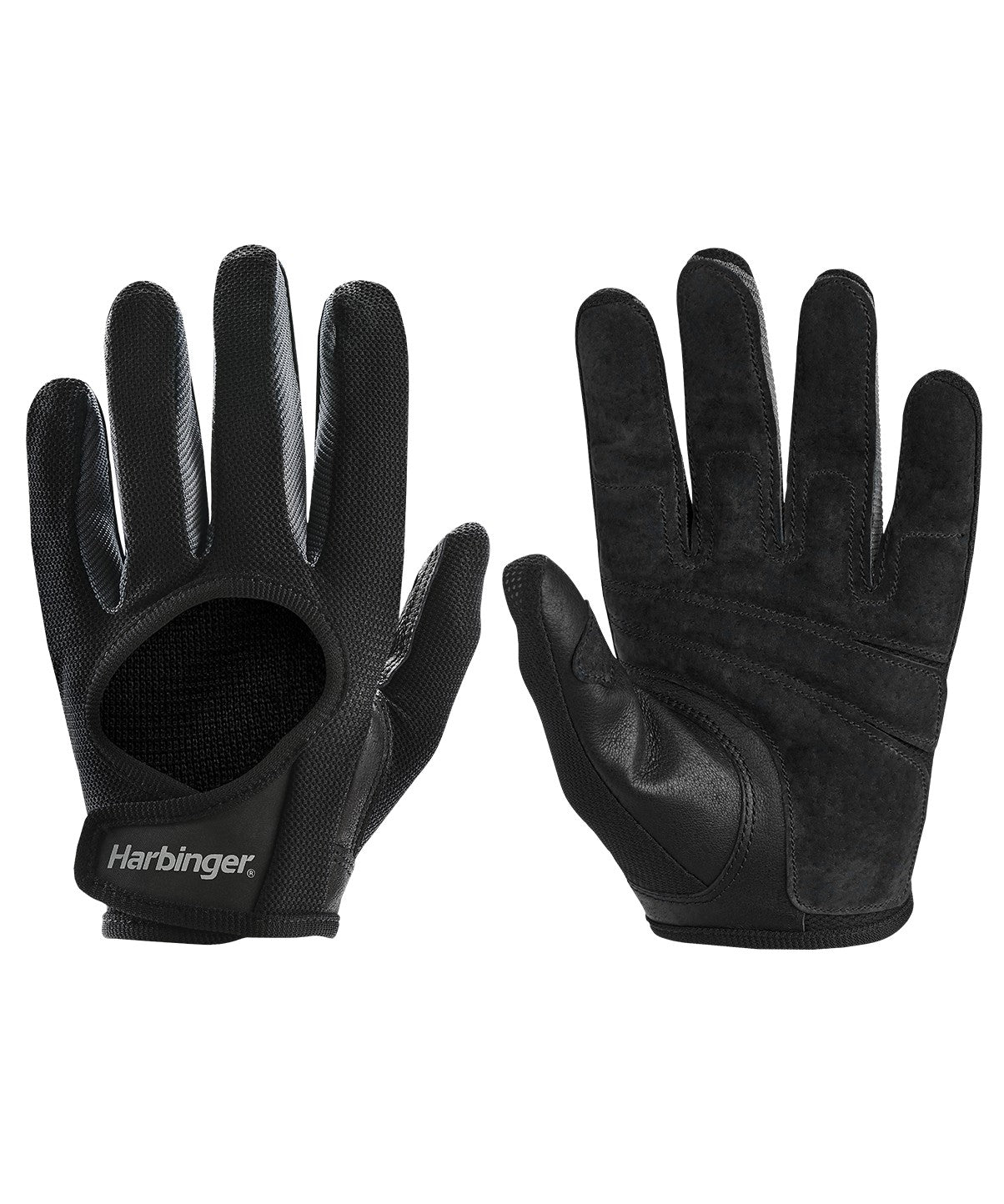Women's Full Finger Work Gloves - Power Protect Black for Gardening, Construction & Outdoor Activities