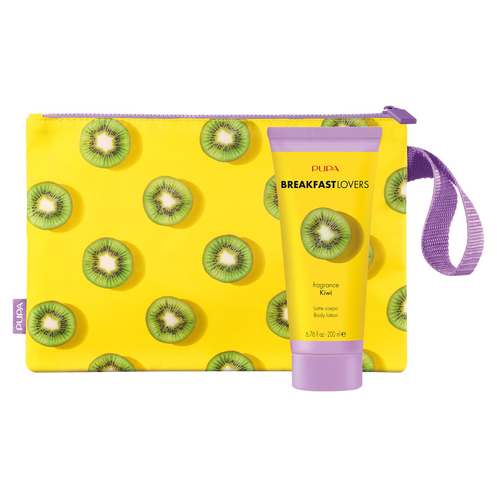 Pupa Milano Breakfast Lovers Gift Set - 2 Piece Kiwi Body Lotion & Cream - Moisturizing & Hydrating Skin Care for Women - Perfect for Daily Hydration & Spa Days at Home