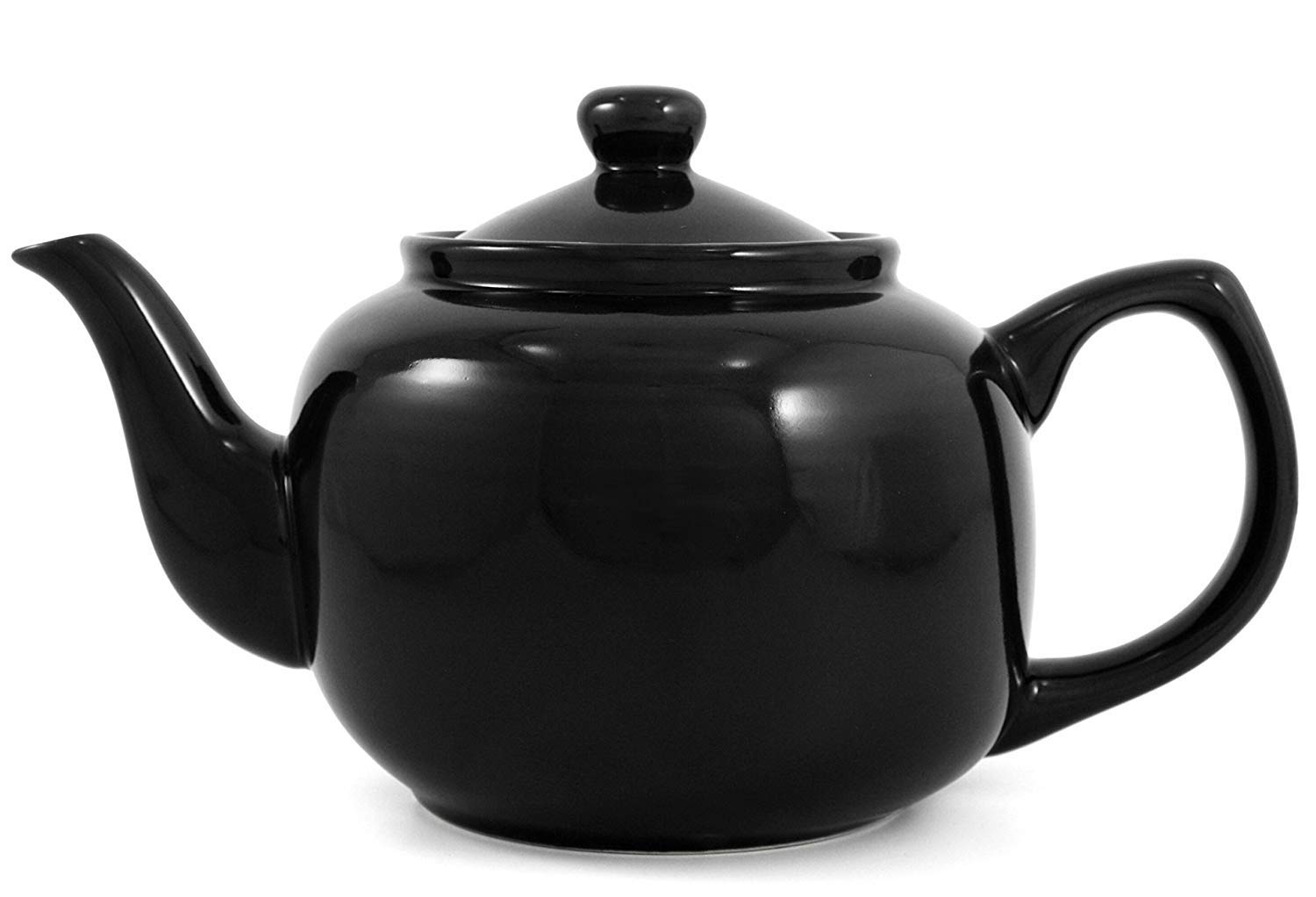 Premium Black Classic 6-Cup Ceramic Teapot with Stainless Steel Infuser - Perfect for Loose Leaf Tea, Home Brewing & Afternoon Tea Parties