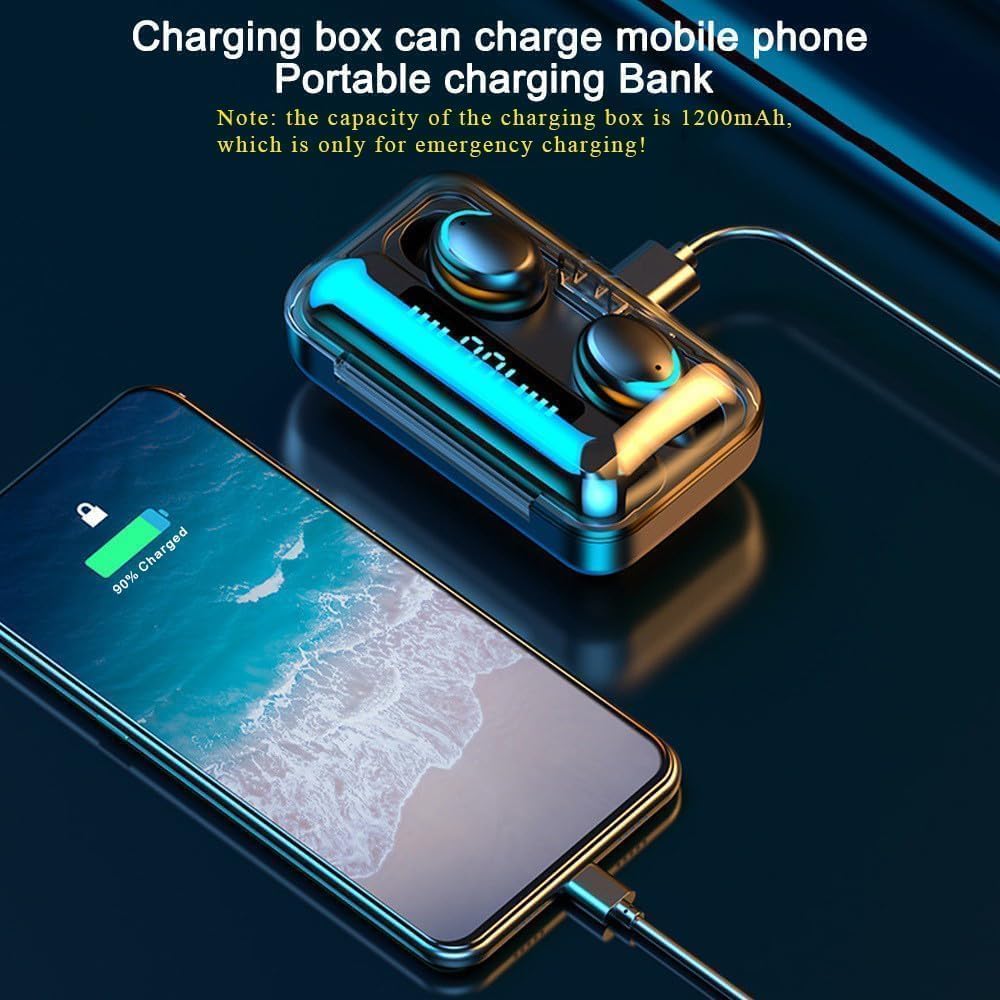 **Wireless Earbuds Bluetooth 5.3 with Touch Control, Noise Cancelling Headphones for Workout & Sports, HiFi Sound & LED Display Charging Case, IPX7 Waterproof Mini Earbuds - Perfect for Running, Gym & Travel**