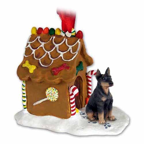 Doberman Pinscher Gingerbread House Christmas Ornament - Handmade Dog Lover Gift for Holiday Tree Decor, Pet Memorial Keepsake | Perfect for Christmas Decorations, Gift Exchange & Festive Home Decor