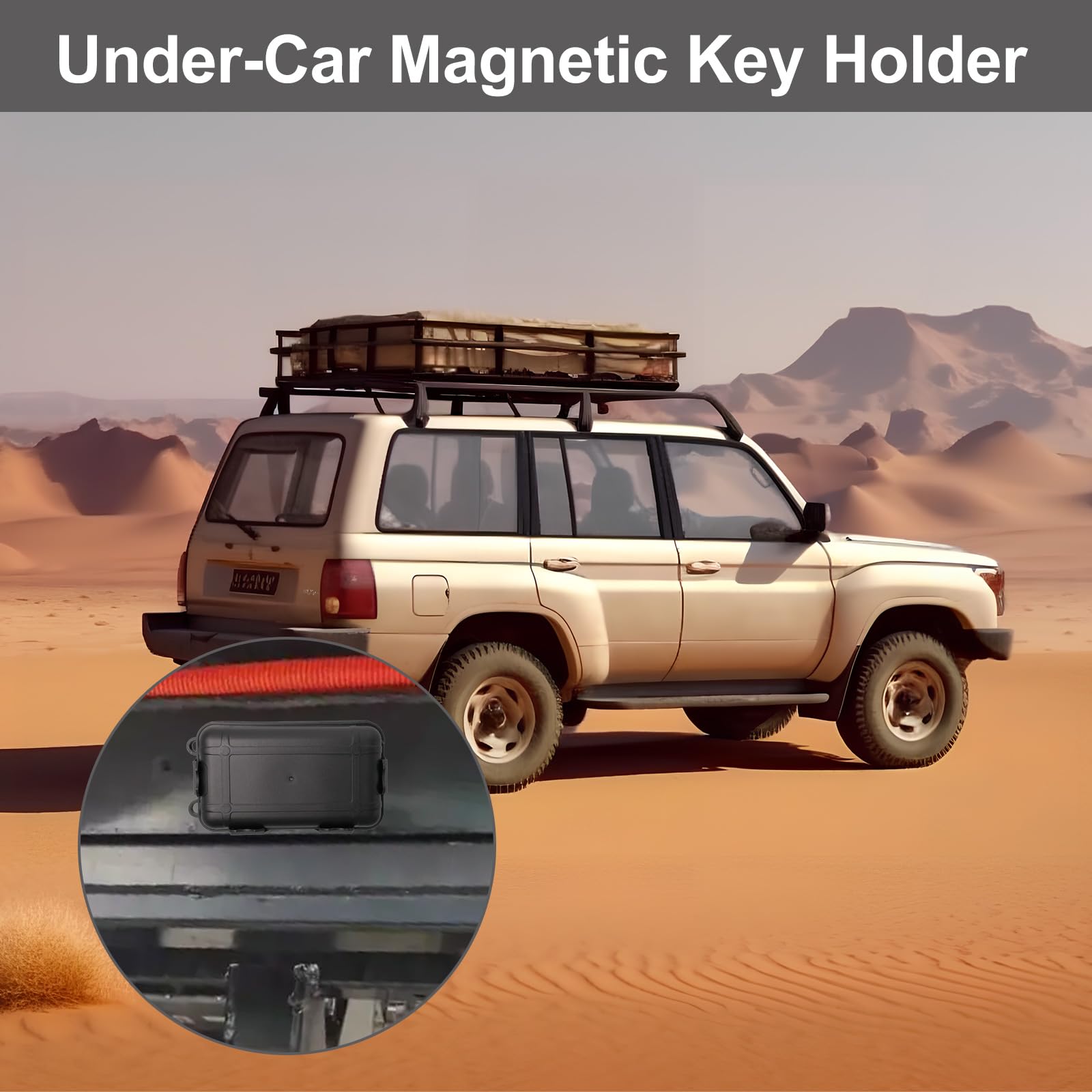 3 Pack Black Waterproof Magnetic Key Holder - Under Car Hidden Key Box for Indoor & Outdoor Use - Secure Key Storage for Home, Garage, Car, RV, and Travel