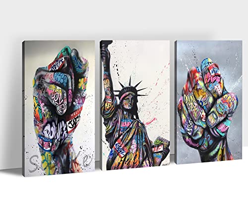 3Panels Graffiti Canvas - 04
