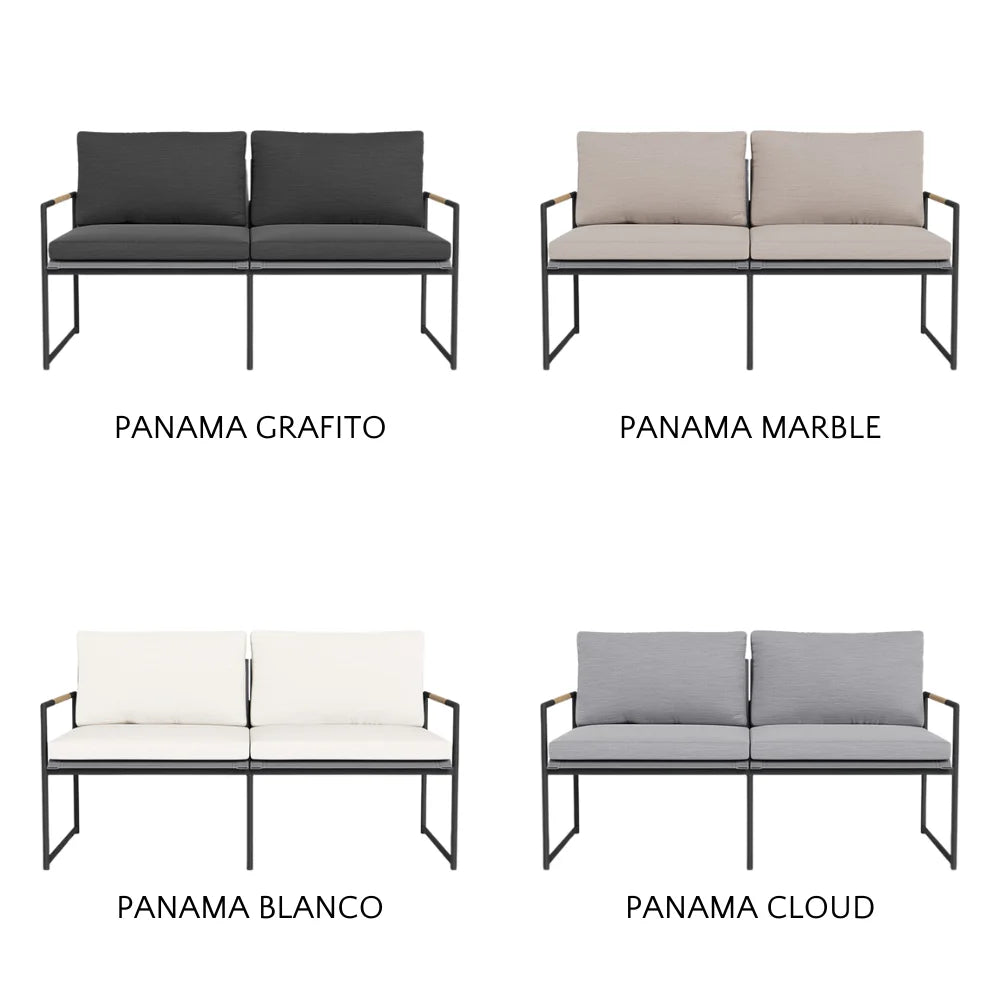 Premium Breeze Aluminum Outdoor 2-Seat Sofa Set - Patio Furniture for Garden, Poolside & Backyard Relaxation