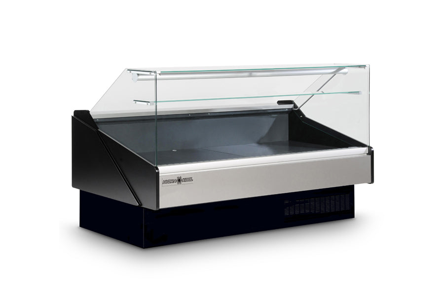 Hydra Kool KPM FG 100 S - 100 Flat Glass Deli Display Case for Deli Products & Packaged Meats | Commercial Refrigerator for Supermarkets, Grocery Stores & Delicatessens