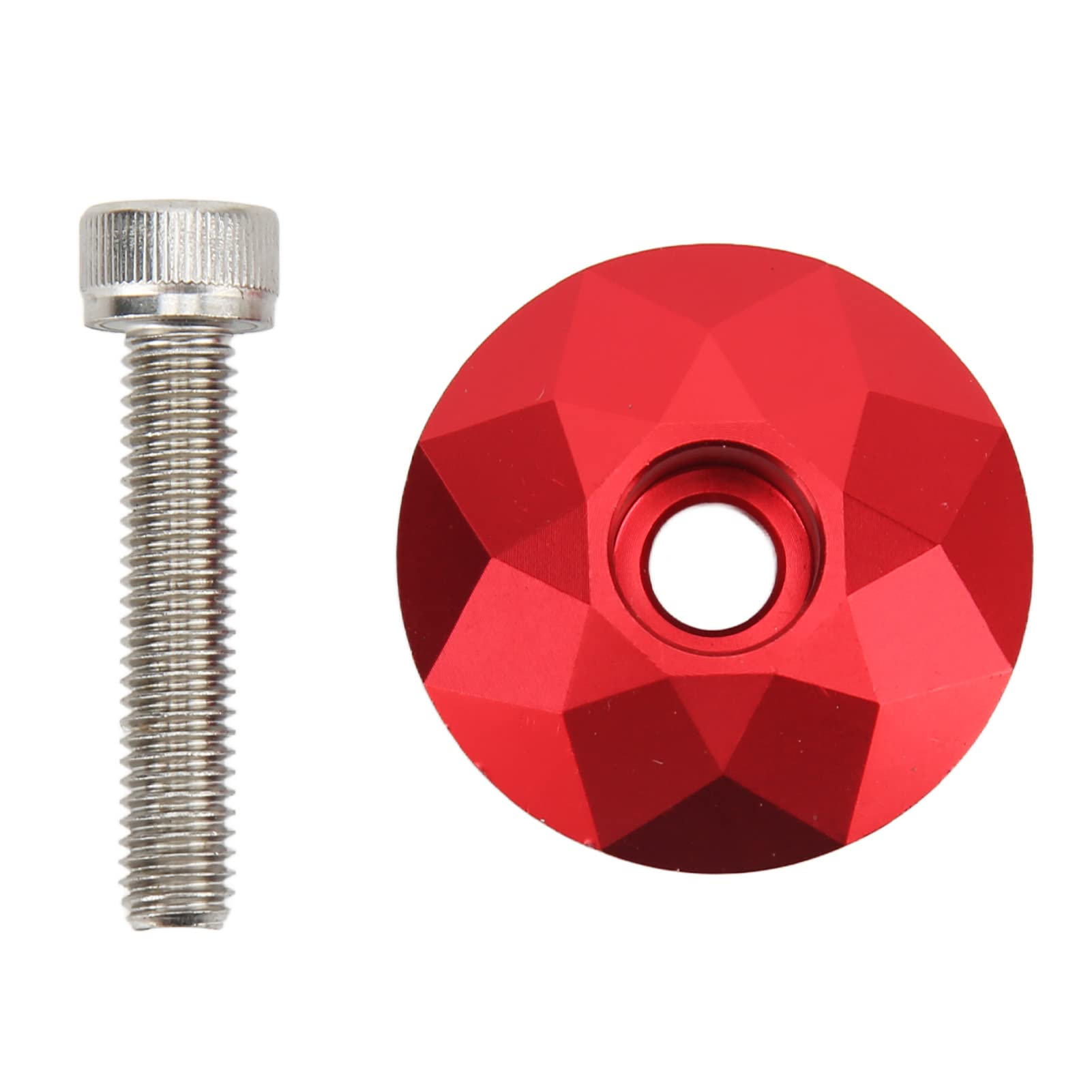 Dilwe Aluminum Alloy Bike Stem Top Cover with Screw - Replacement Headset Cap for Road & Mountain Bikes - Cycling Accessories for Smooth Rides & Easy Maintenance