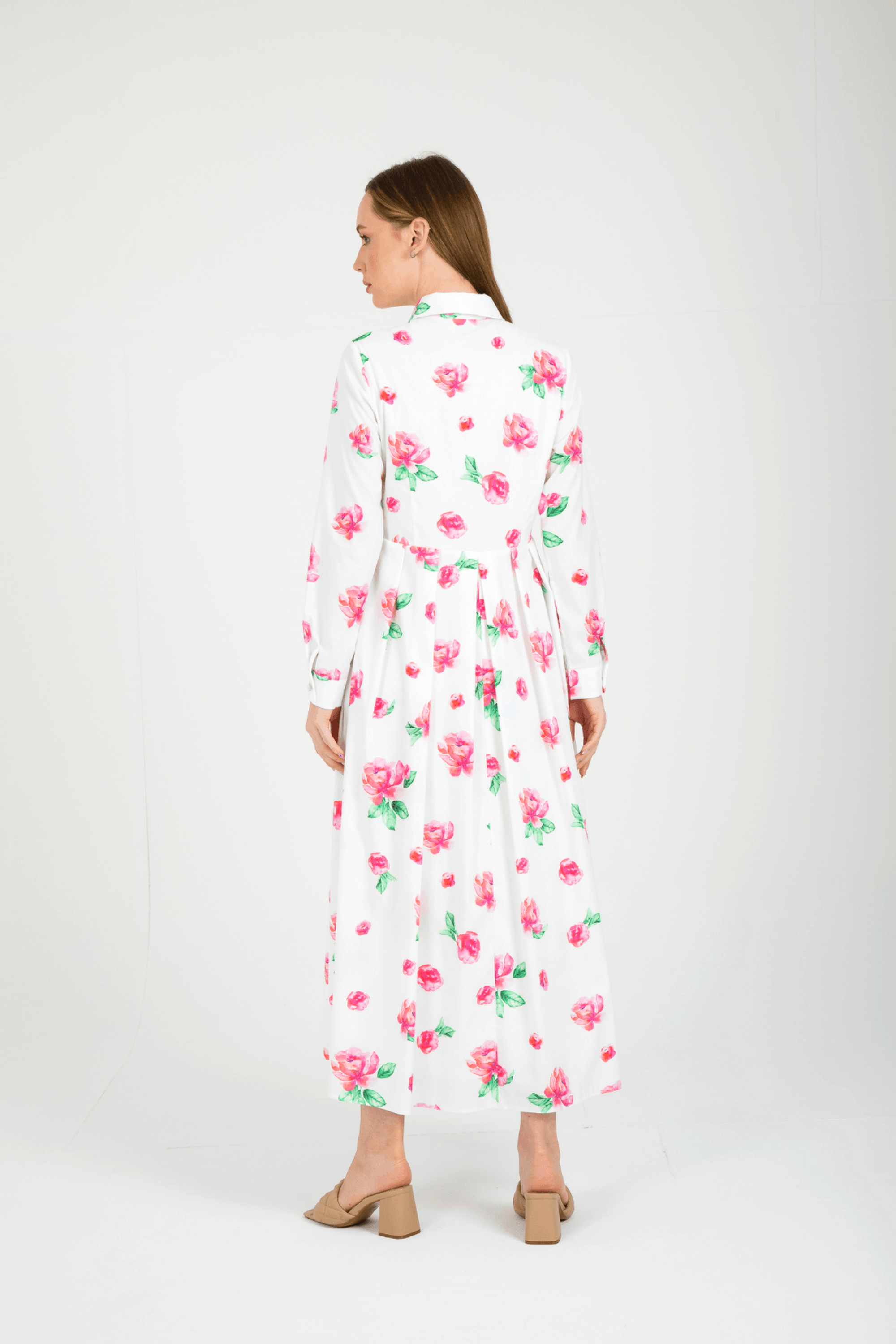 Elegant Rose Print Dress for Women - Perfect for Evening Parties, Date Nights & Special Occasions