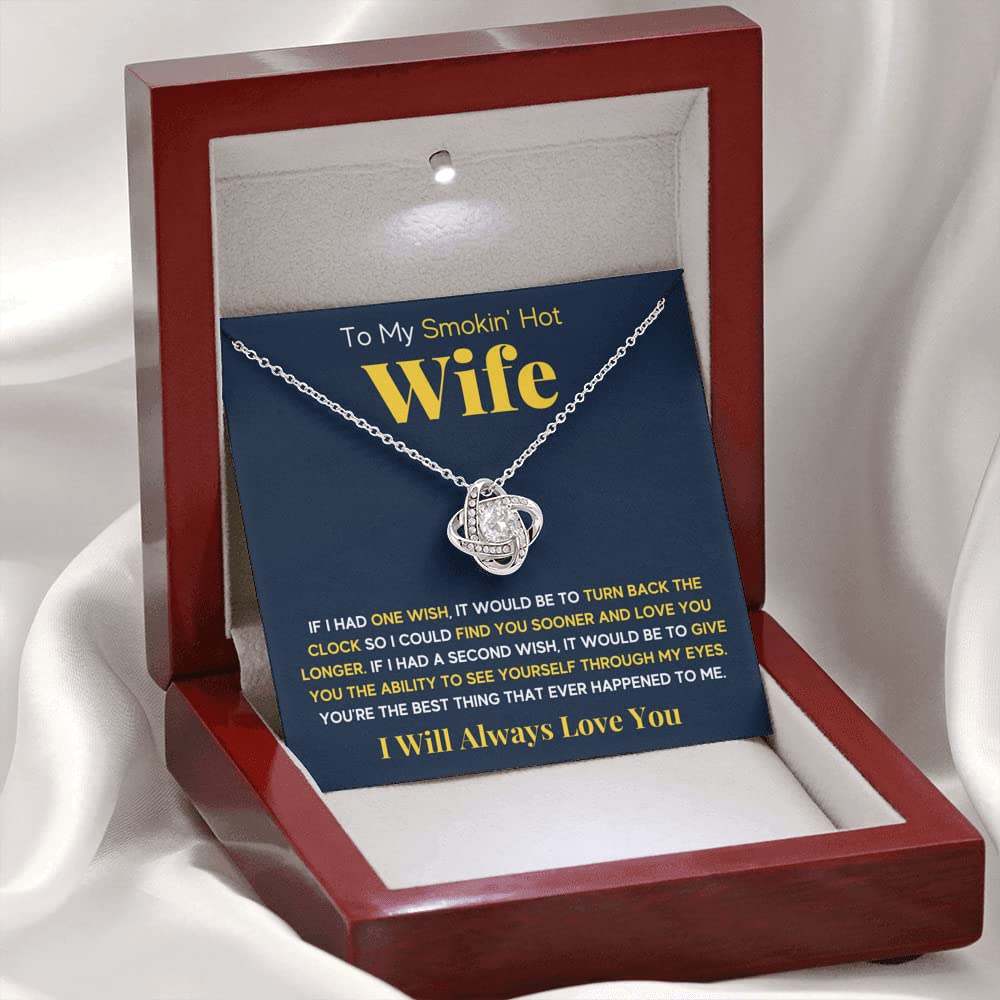 Personalized Romantic Jewelry Necklace for Wife - Custom Engraved Pendant with Jewelry Box, Perfect Birthday Gift from Husband, Valentine's Day Present for Her - Ideal for Anniversaries, Weddings & Special Occasions