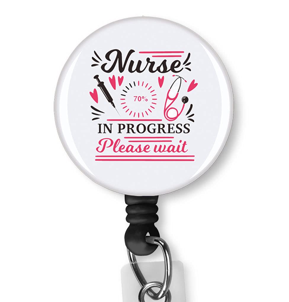 Nurse Badge Reel Retractable ID Holder with Alligator Clip & Nylon Cord - Doctor Lanyard for Nurses, Medical Staff & Healthcare Professionals | Perfect for Hospitals, Clinics & Healthcare Facilities