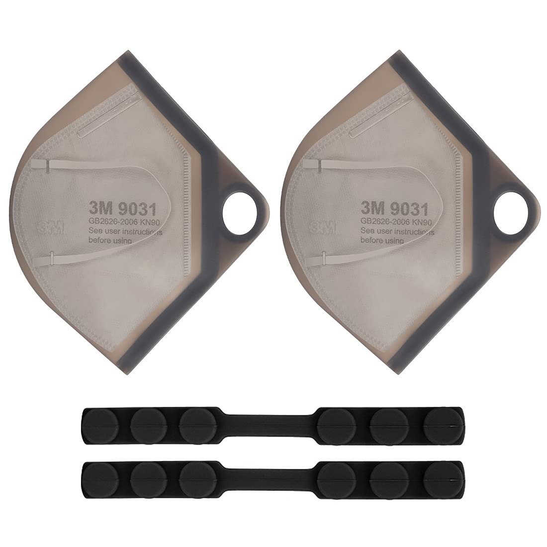 Orichane Reusable Silicone Mask Holder - Portable Dustproof Storage Box for Face Masks (Set of 2) | Perfect for Travel, Office & Daily Protection Against Pollution