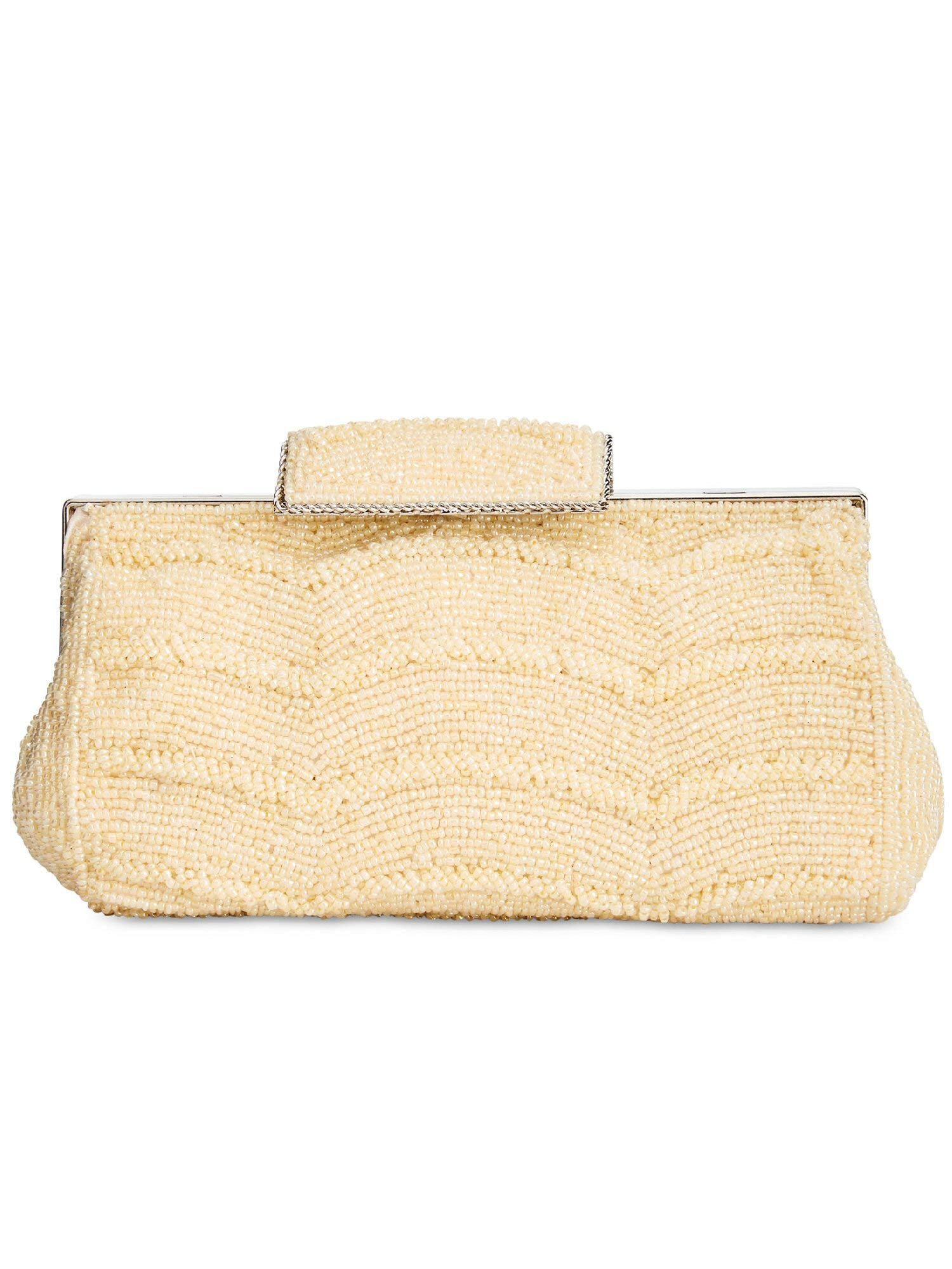 Adrianna Papell Nanette Small Beaded Clutch Bag for Women - Elegant Evening Purse for Parties, Weddings & Special Occasions