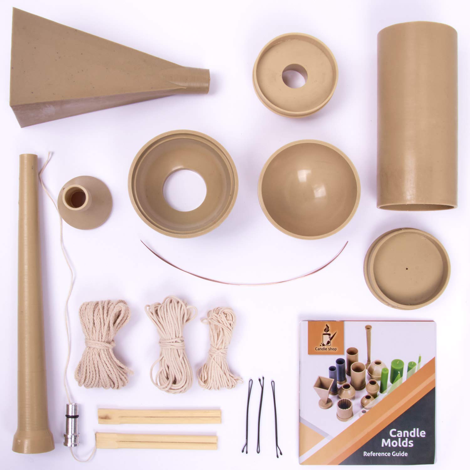 Premium Candle Making Molds Set - Taper, Pyramid, Cylinder & Sphere Plastic Molds for DIY Candles | Perfect for Home Decor, Wedding Favors, Gifts & Relaxation