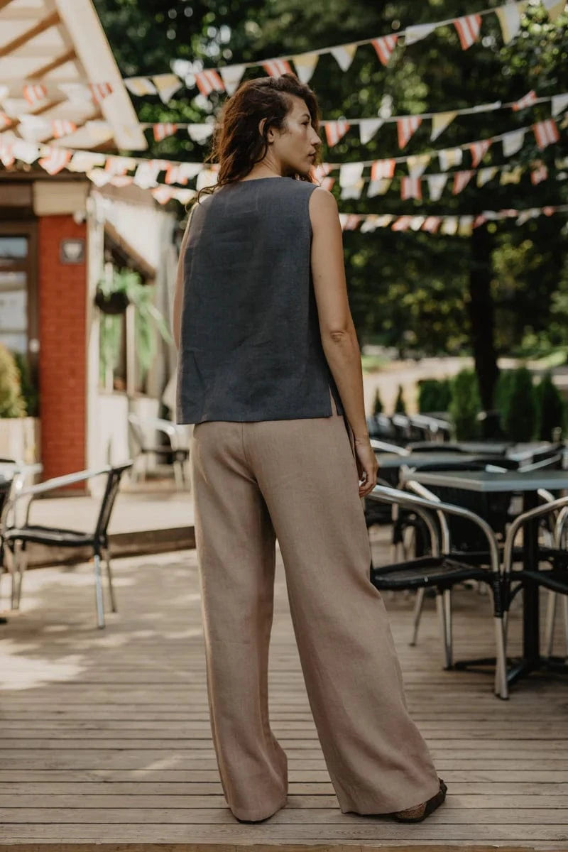 Colette Women's Classic Linen Blouse - Breathable Summer Tops in Multiple Colors | Casual Wear, Office Outfits & Vacation Essentials