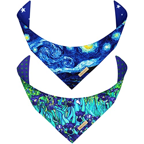 Van Gogh Starry Night & Irises (2 Reversible Bandanas)