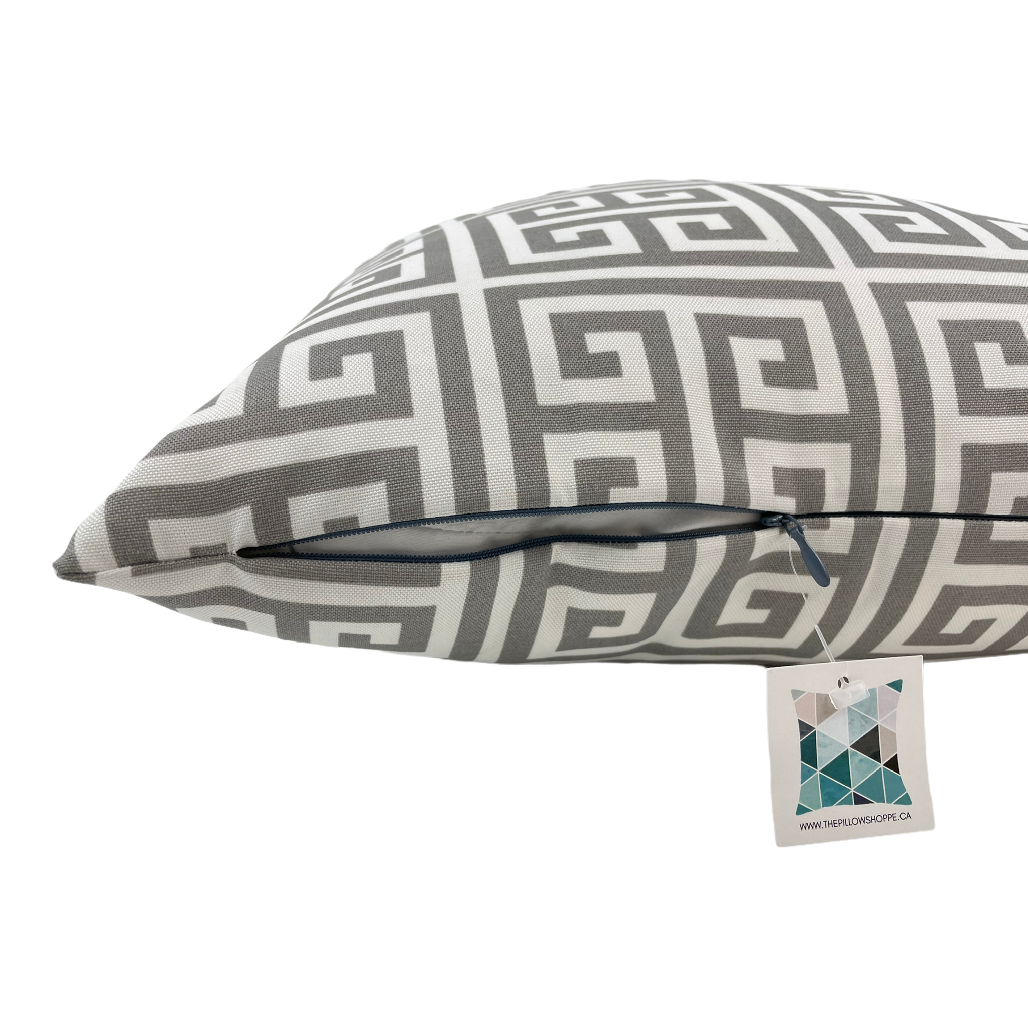 Premium Grey Outdoor Throw Pillow 17x17 - Waterproof & UV Resistant Patio Cushion for Garden, Poolside & Porch Decor
