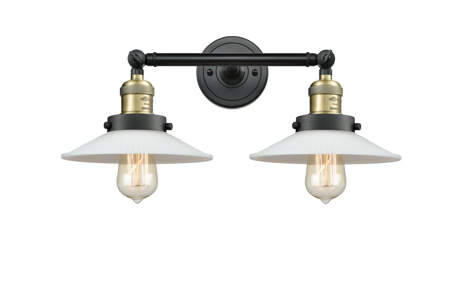 Innovations 208L-BAB-G1-LED 2 Light Vertical Bathroom Vanity Lighting Fixture in Black Antique Brass - Perfect for Modern Bathrooms, Powder Rooms and Spa-Like Retreats