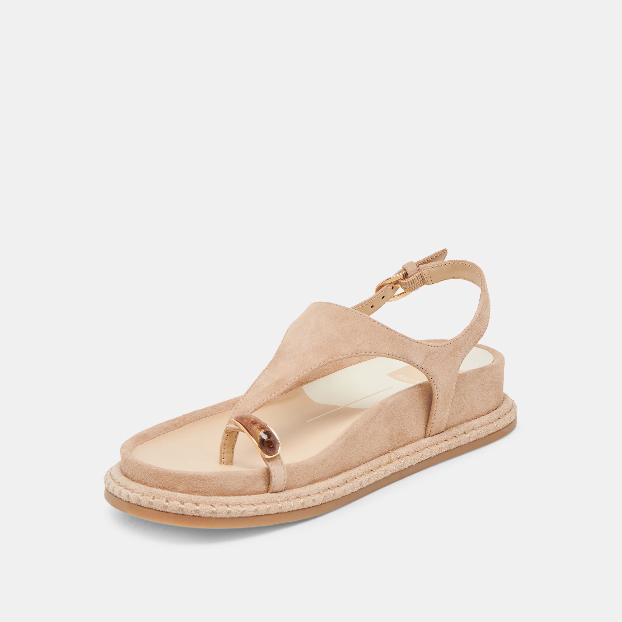 Stefan Gemstone Sandals for Women - Comfortable Bamboo Suede Summer Sandals with Decorative Stones | Perfect for Beach, Vacation, and Casual Outings